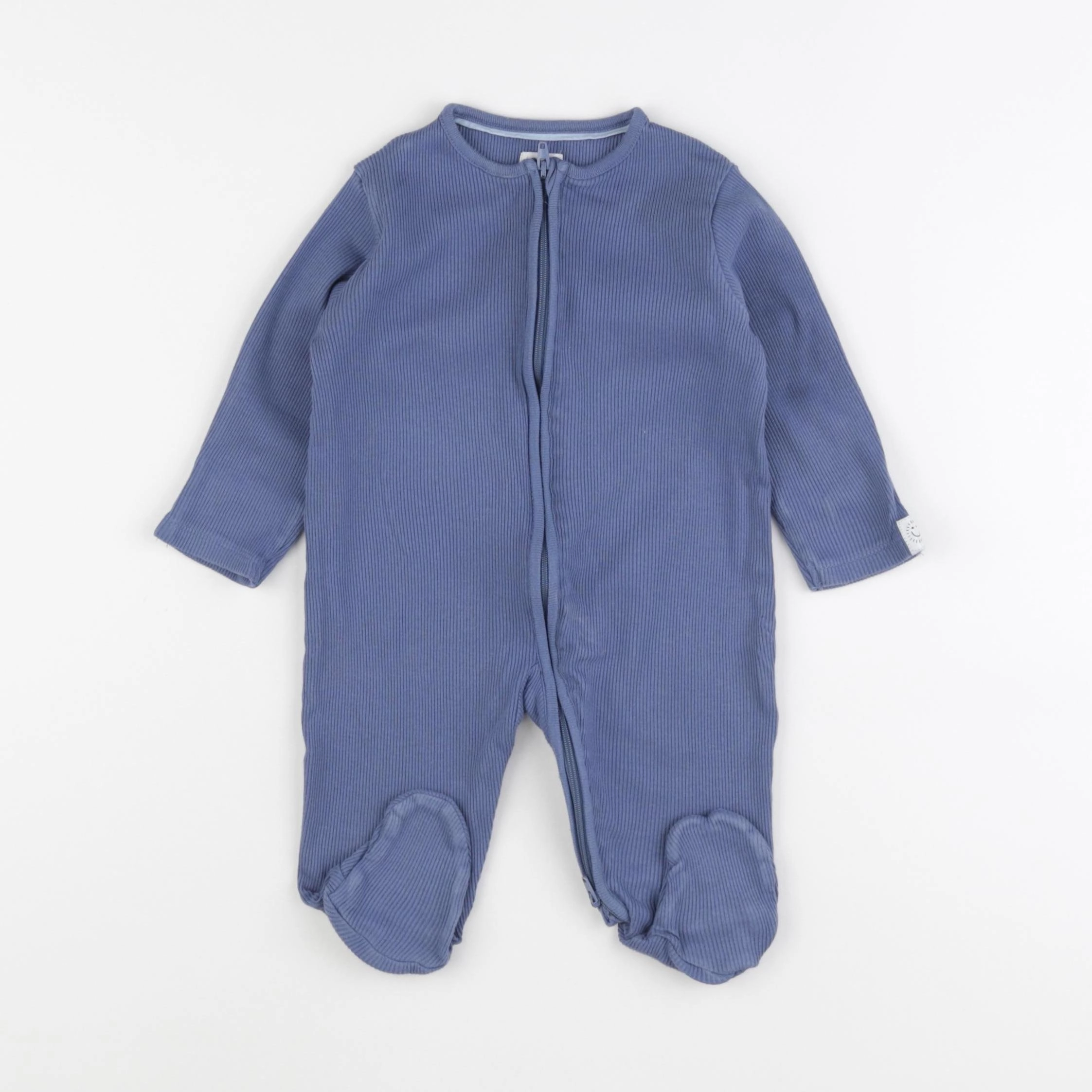 John Lewis - pyjama coton bleu - 3/6 mois