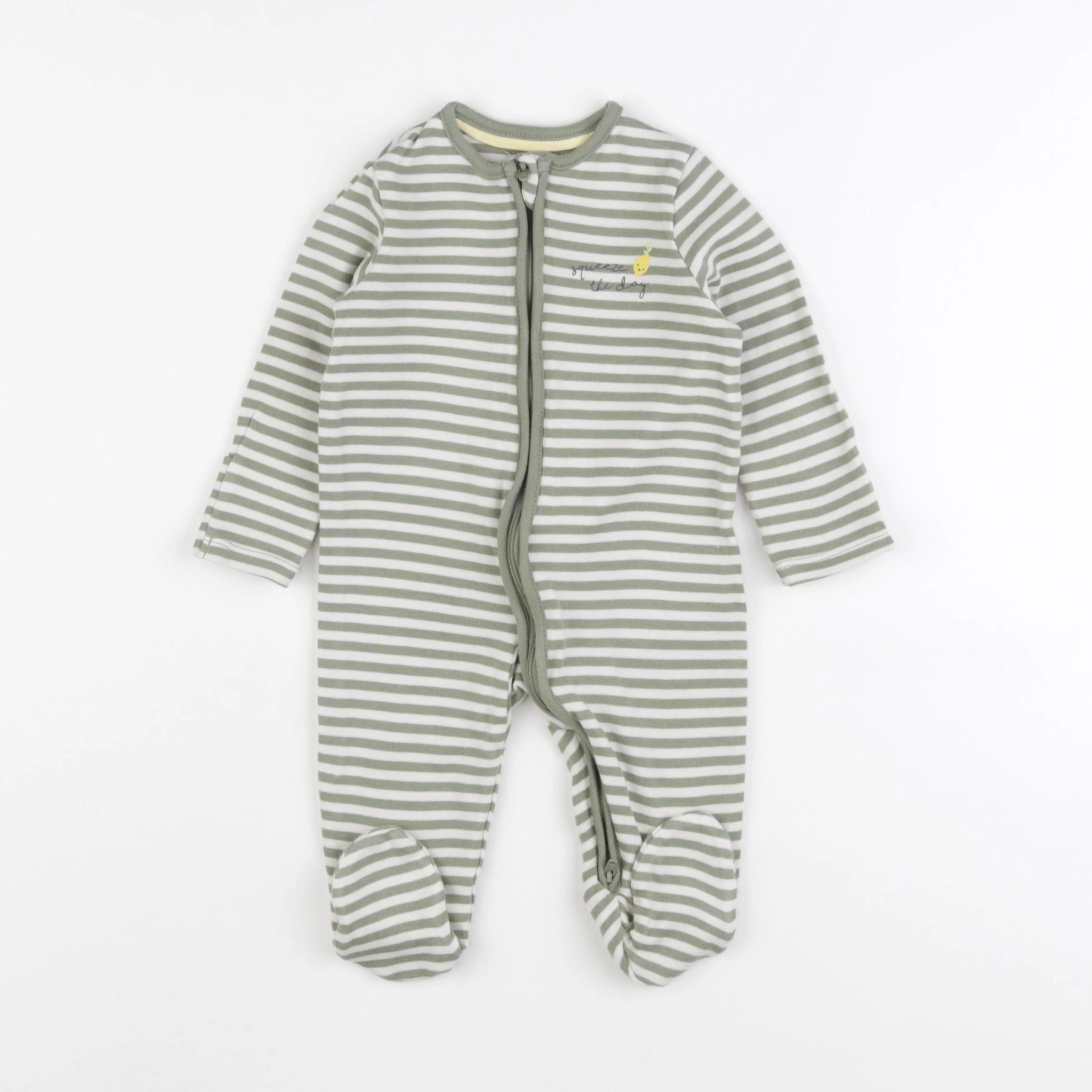 John Lewis - pyjama coton vert - 3/6 mois