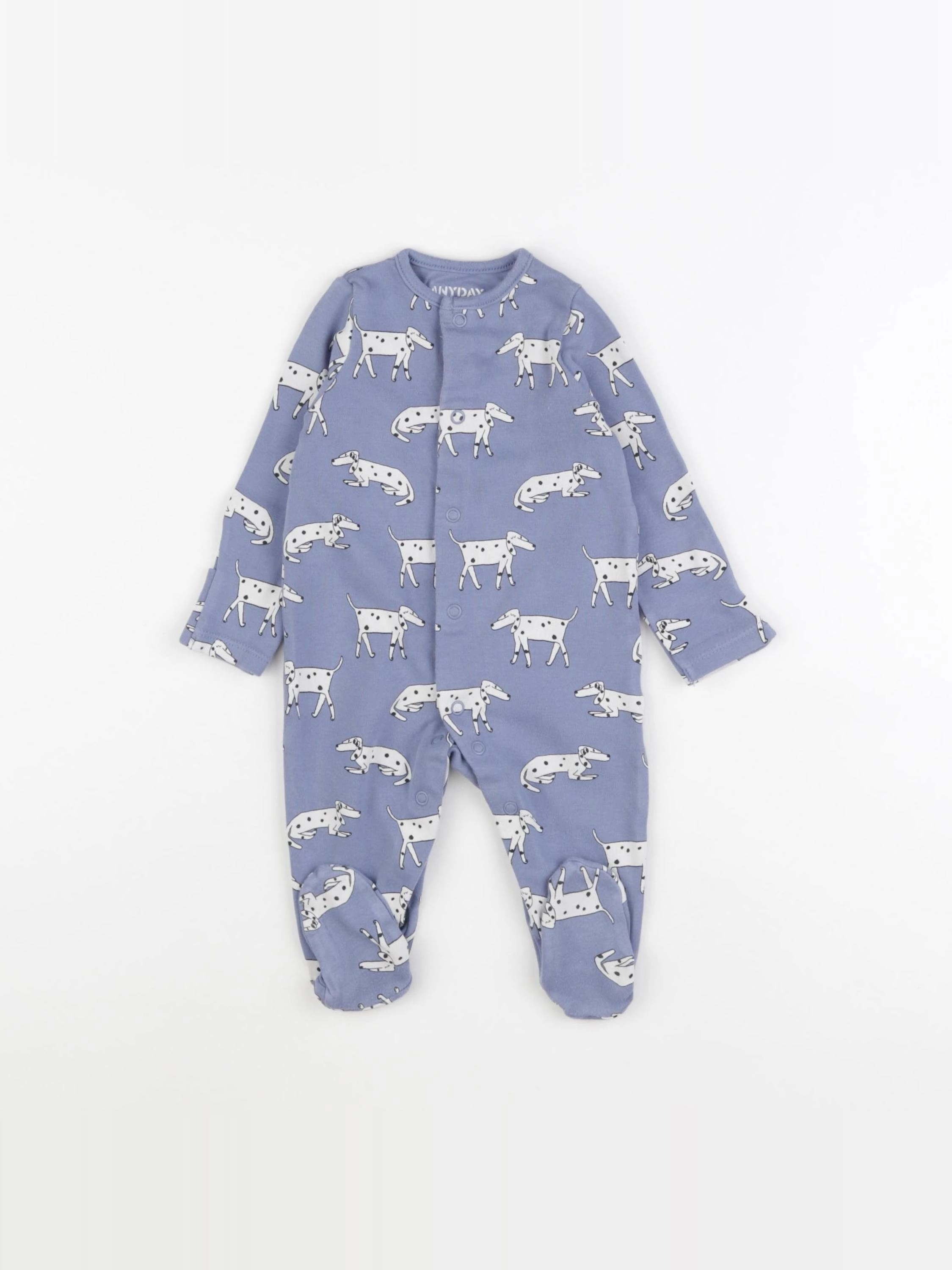 John Lewis - pyjama coton bleu - 3/6 mois