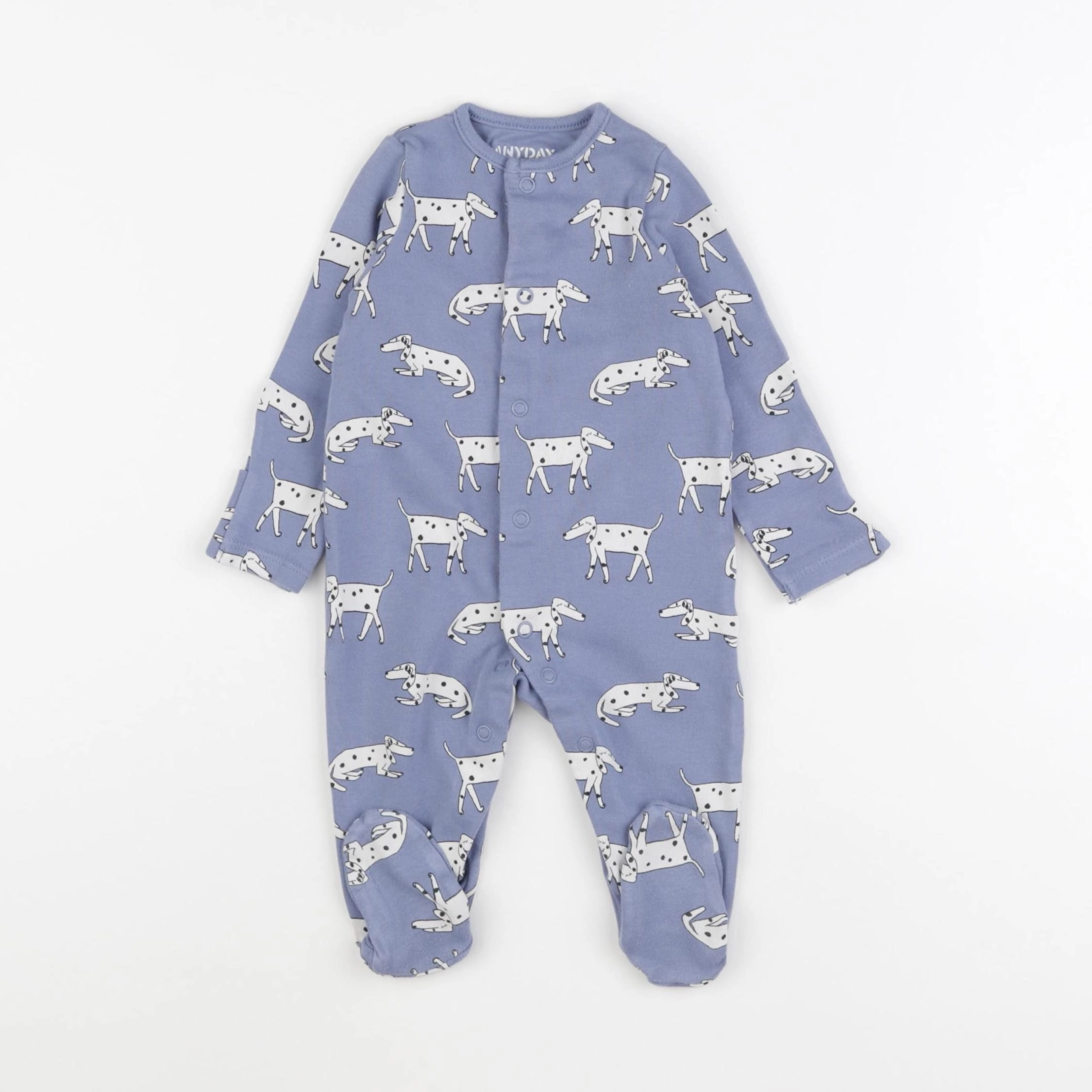 John Lewis - pyjama coton bleu - 3/6 mois