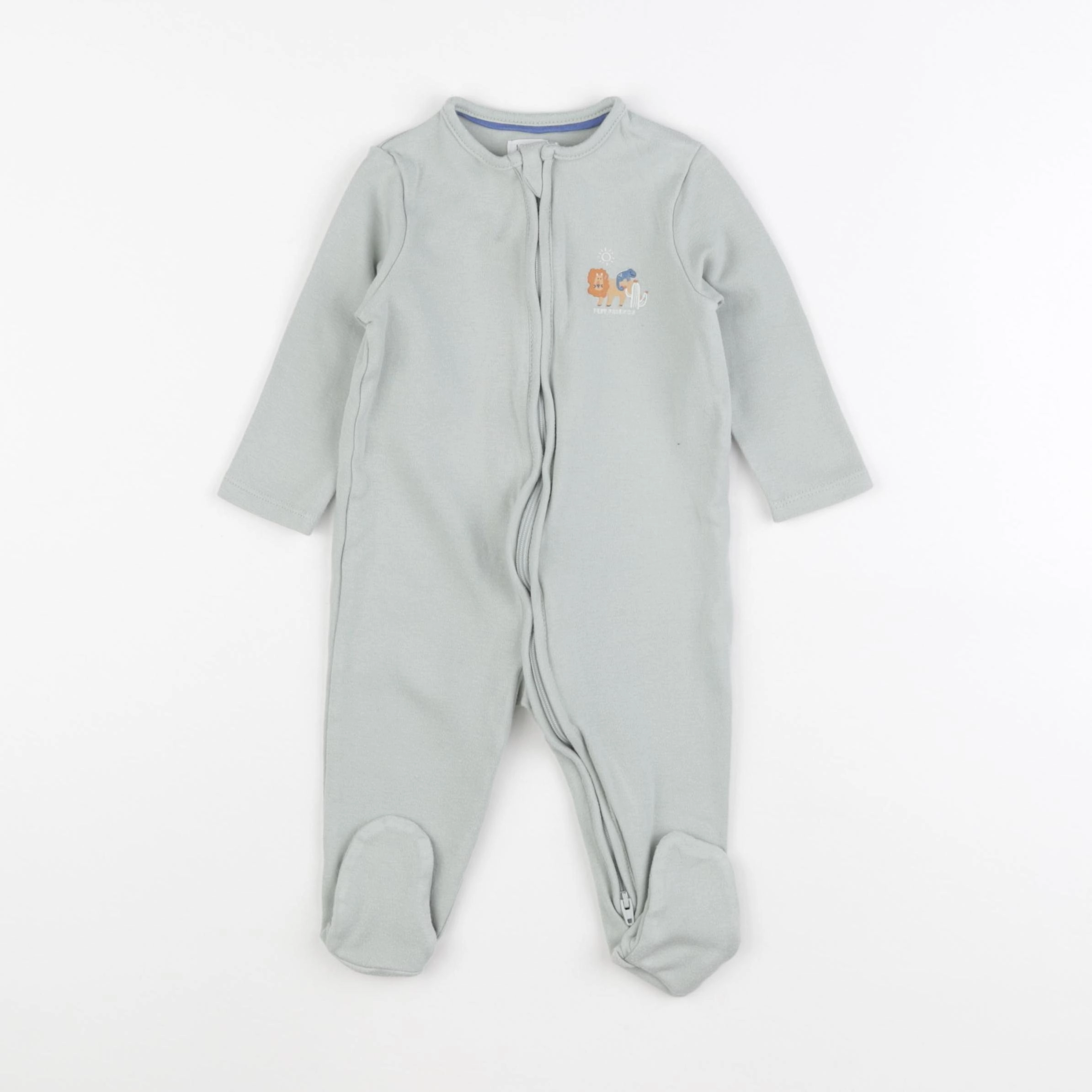 John Lewis - pyjama coton vert - 3/6 mois