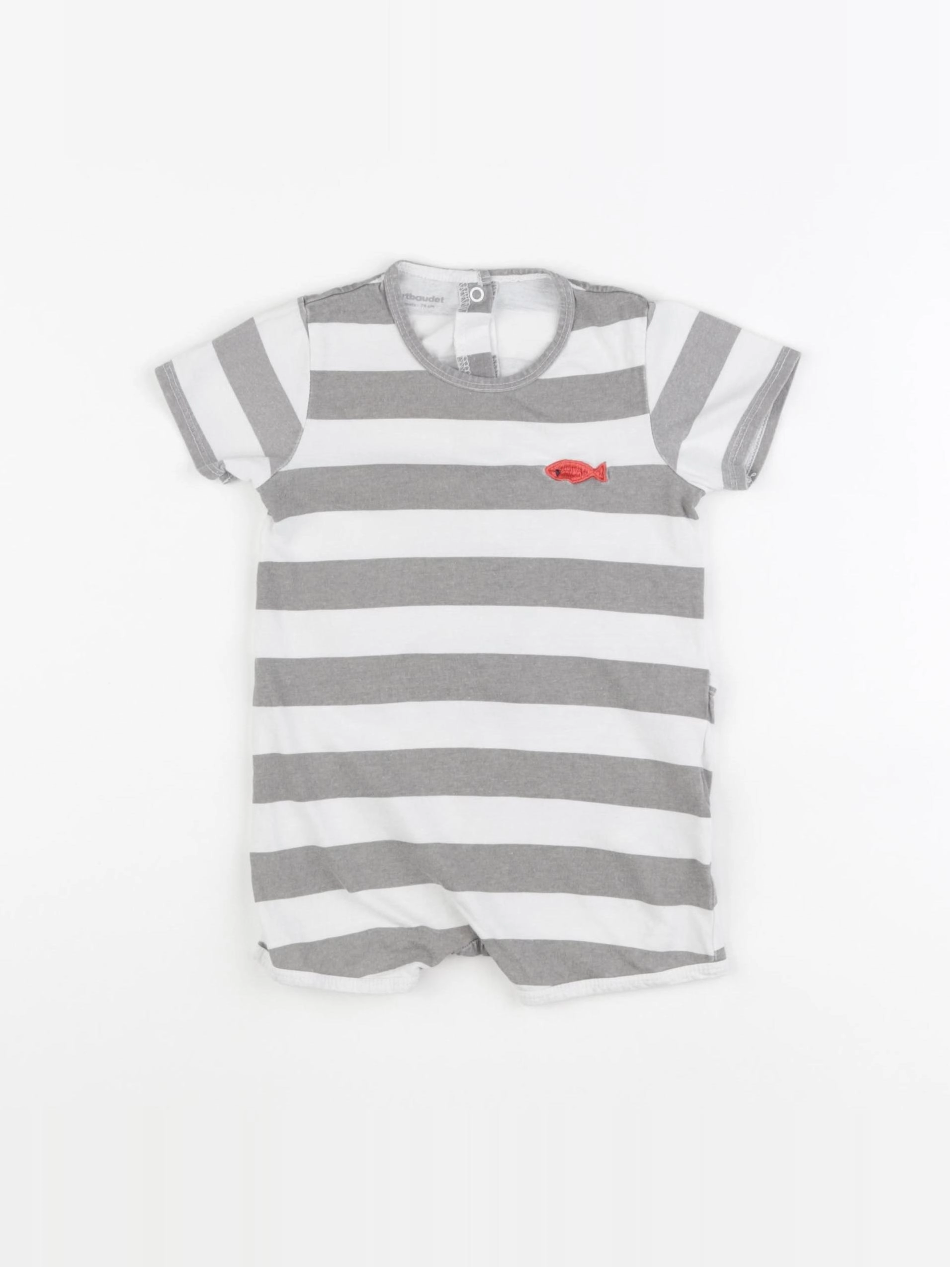 Vertbaudet - pyjama coton gris - 12 mois