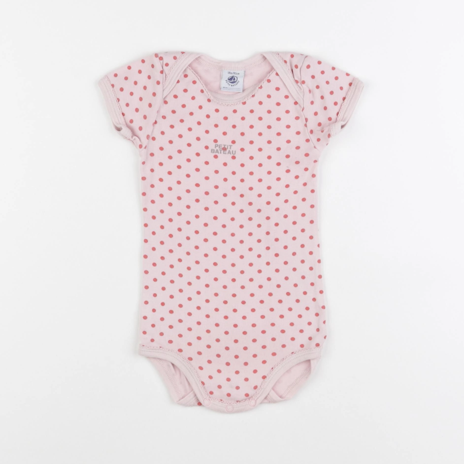 Petit Bateau - body rose - 18 mois