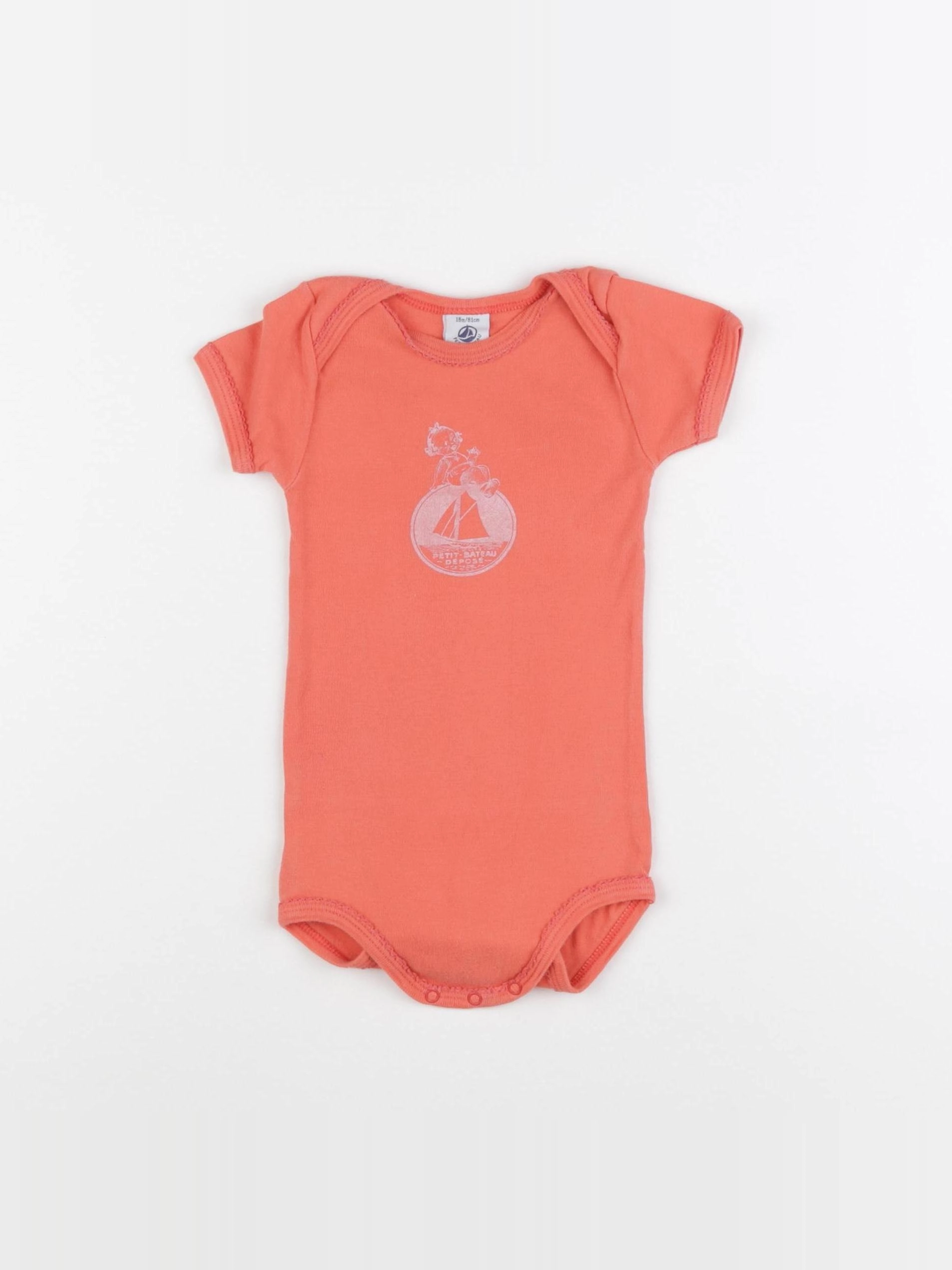Petit Bateau - body rose - 18 mois
