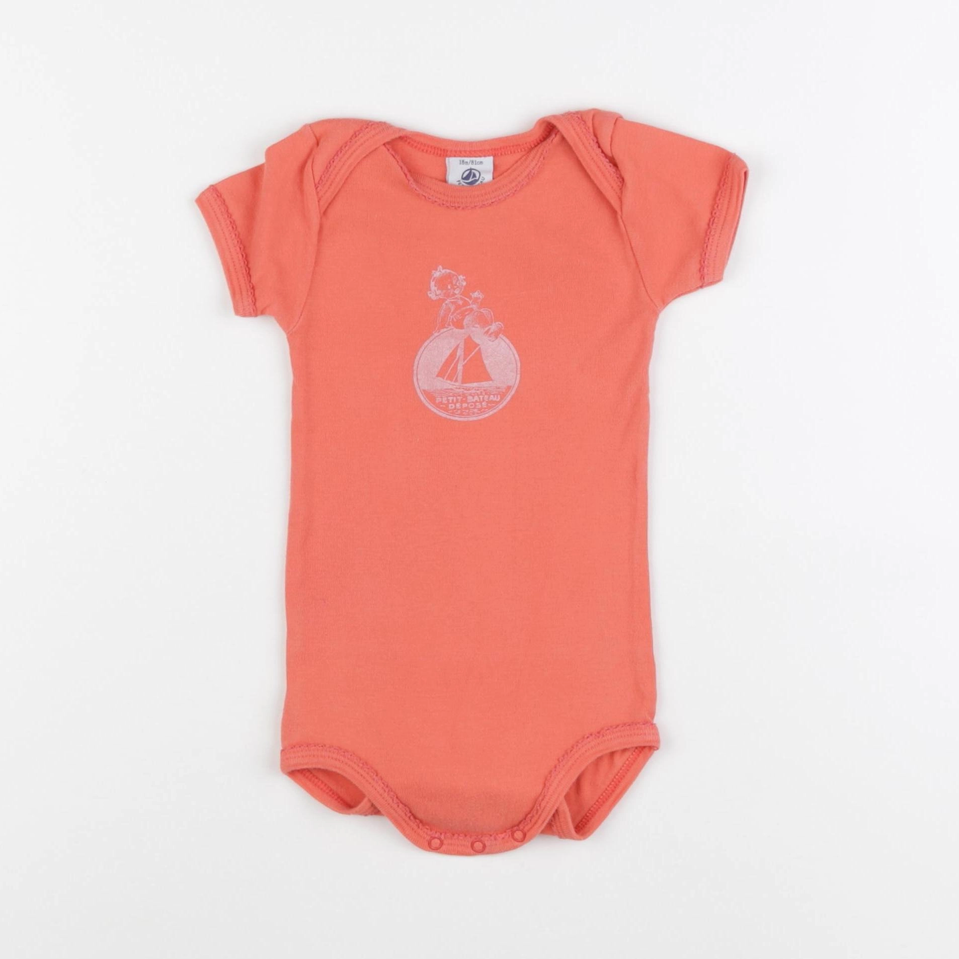 Petit Bateau - body rose - 18 mois