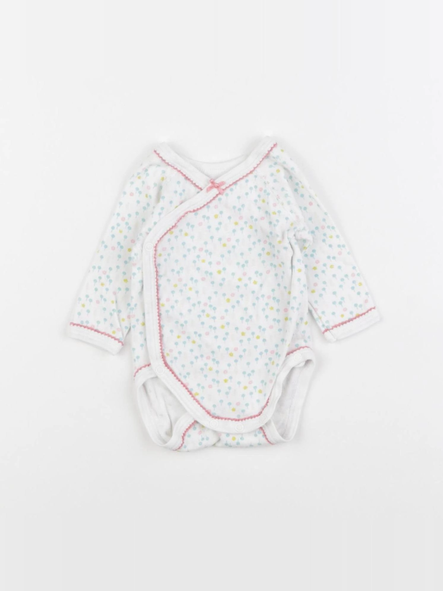 Petit Bateau - body blanc - 1 mois