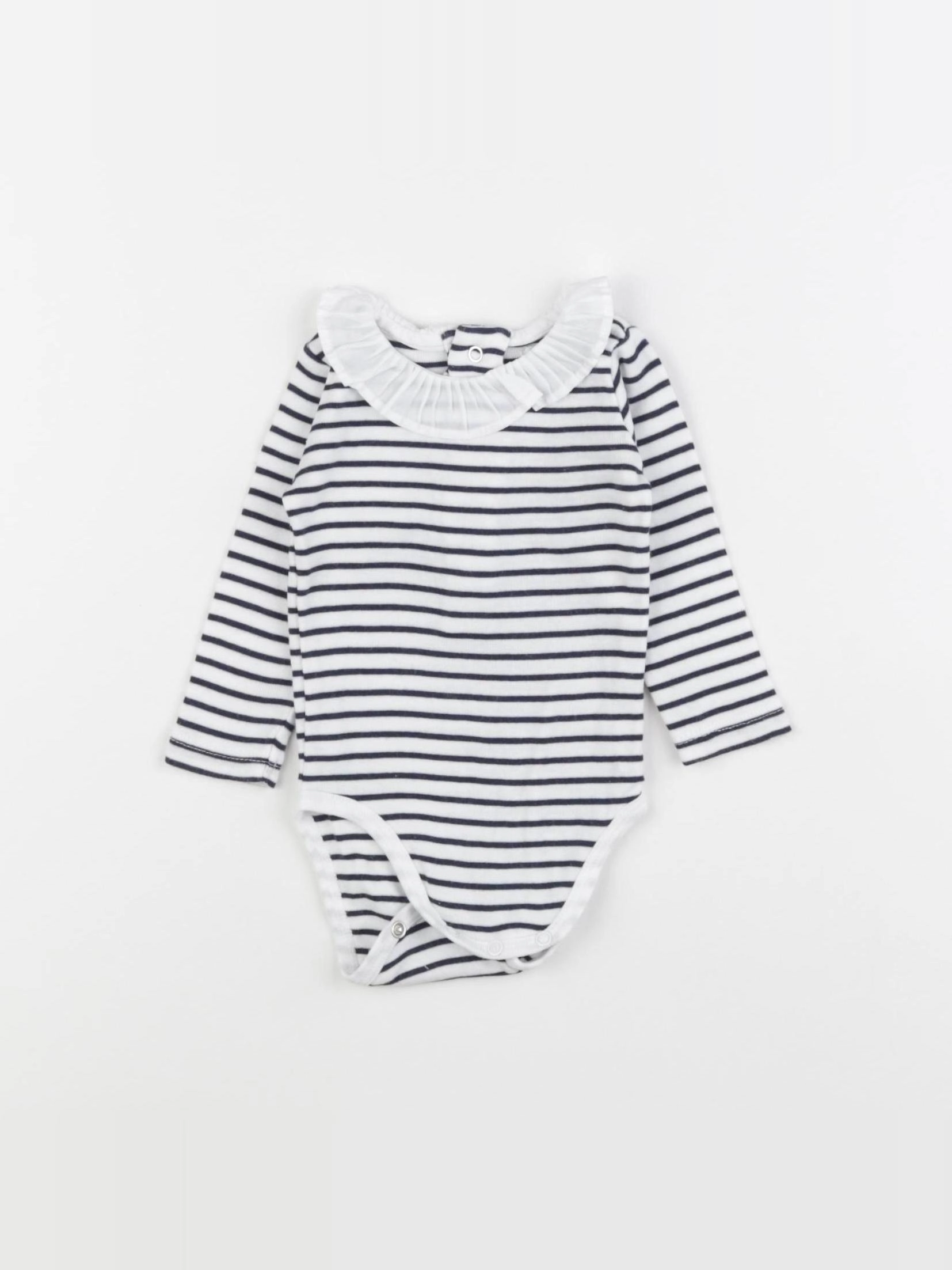 Boutchou - body à col bleu - 1 mois