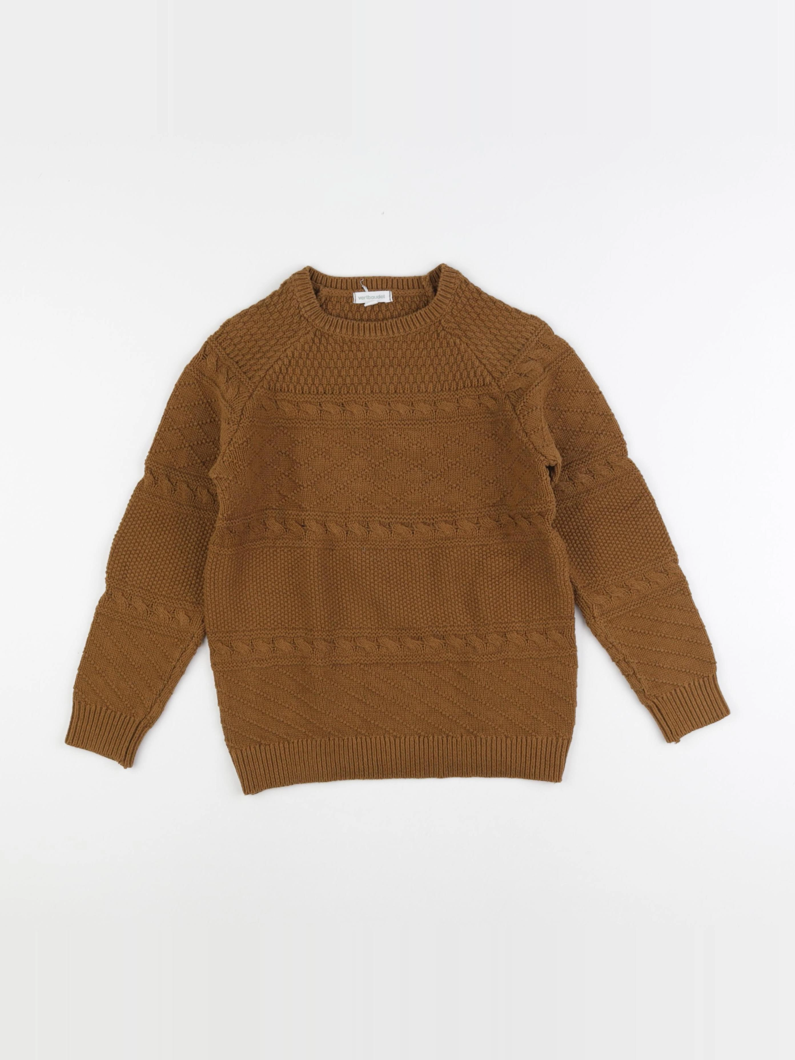 Vertbaudet - pull marron - 8 ans