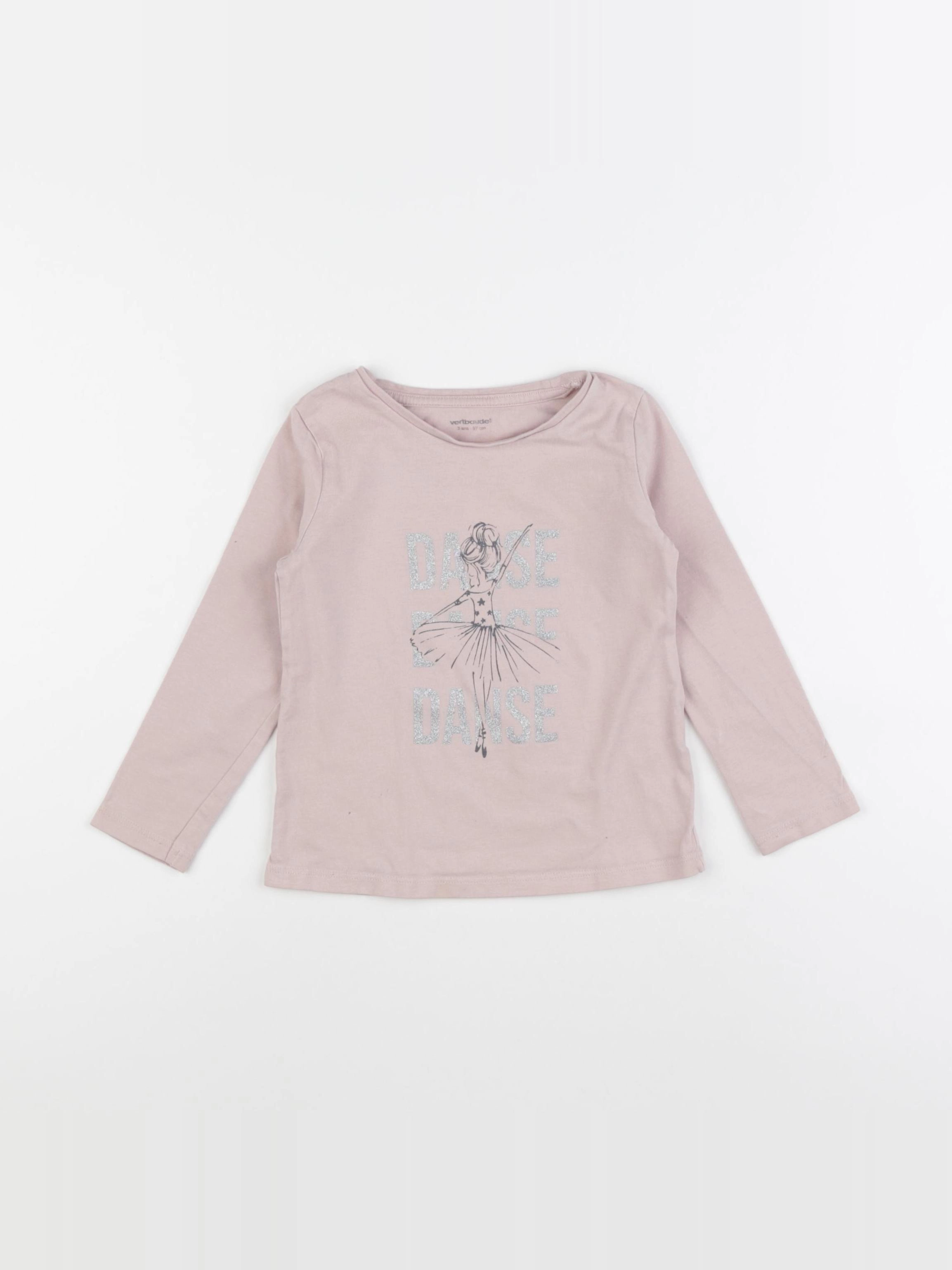 Vertbaudet - tee-shirt rose - 3 ans
