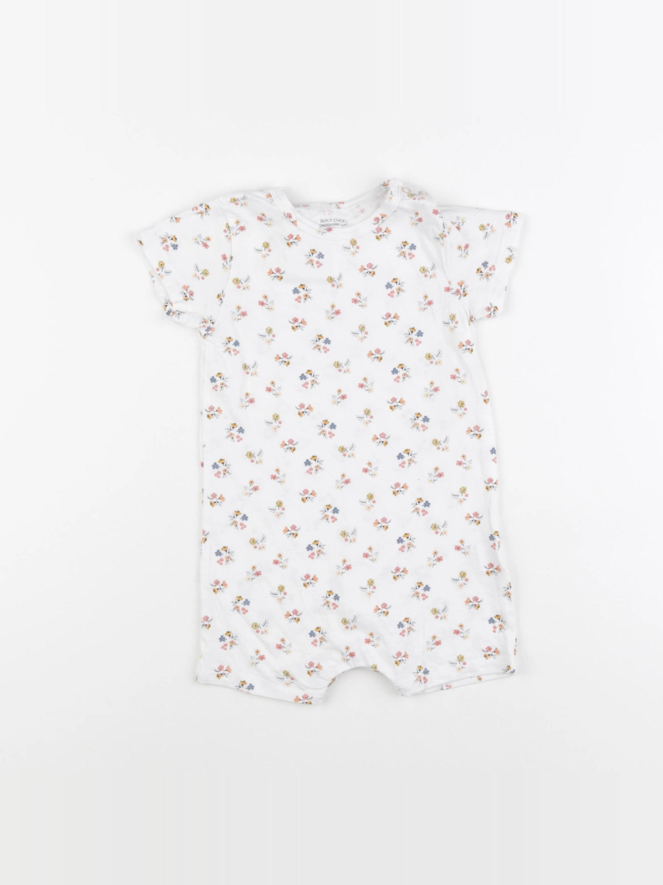 Boutchou - pyjama coton blanc - 12 mois