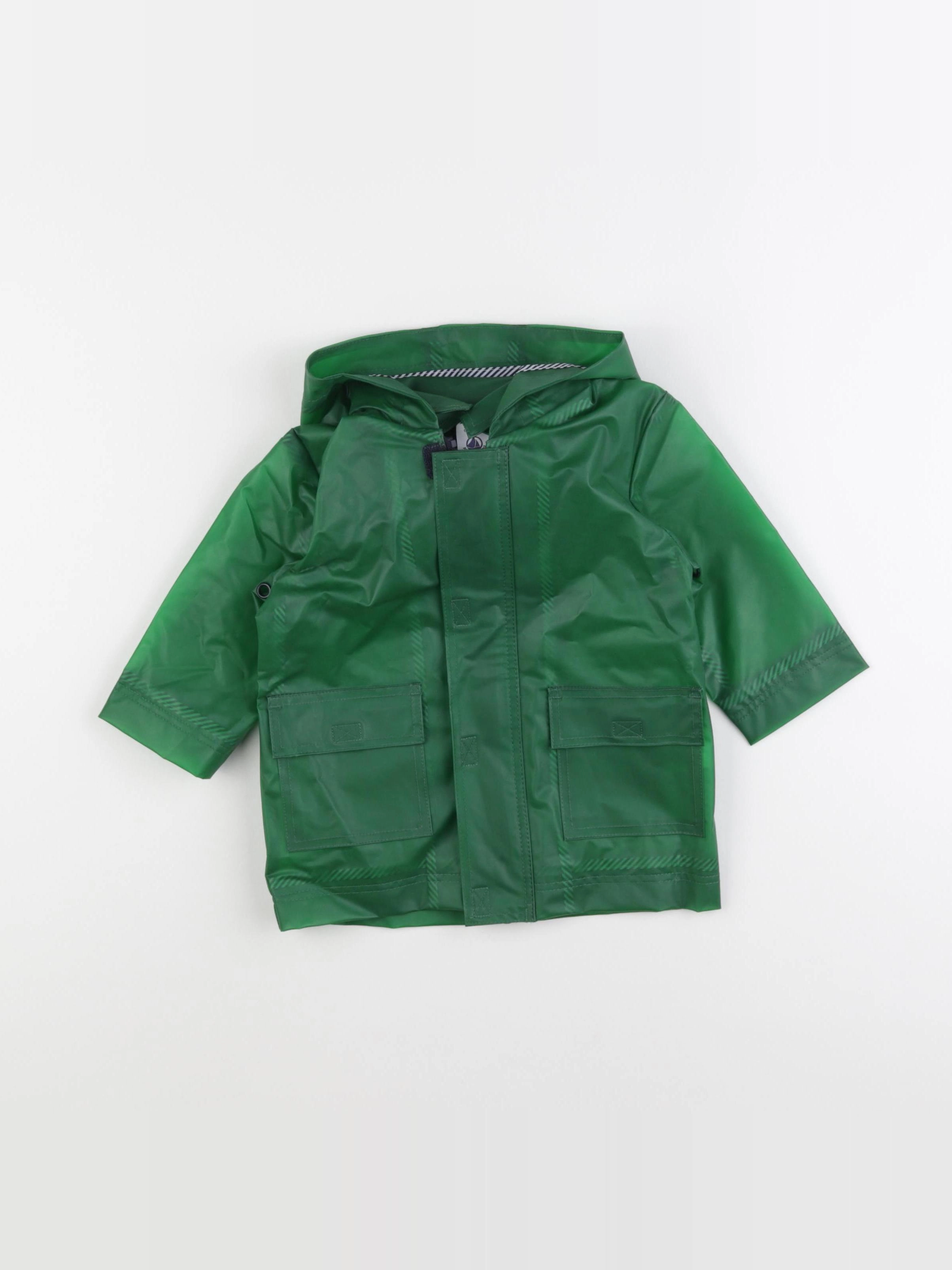 Petit Bateau - imperméable vert - 12 mois
