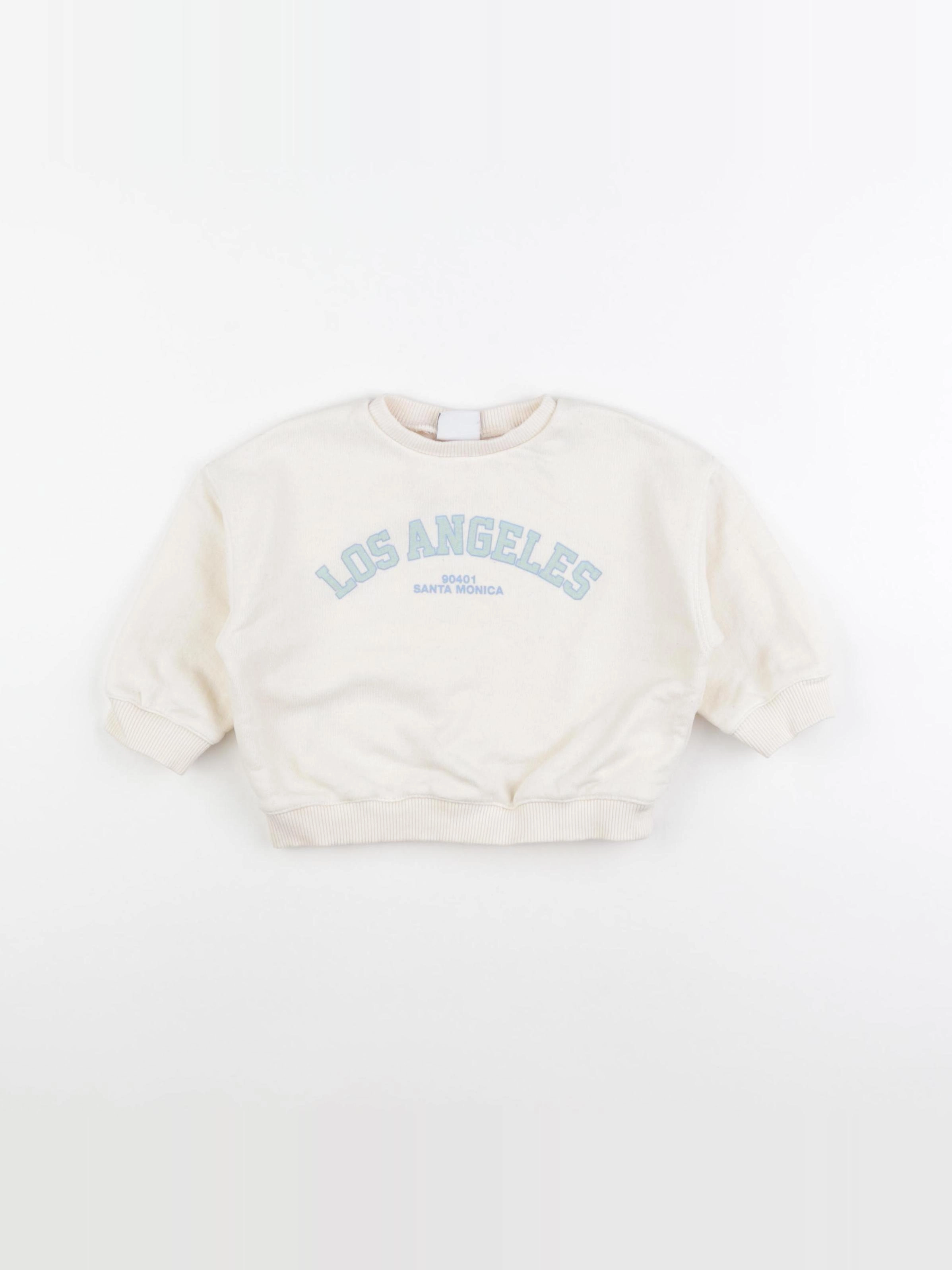 Zara - sweat beige - 12/9 mois