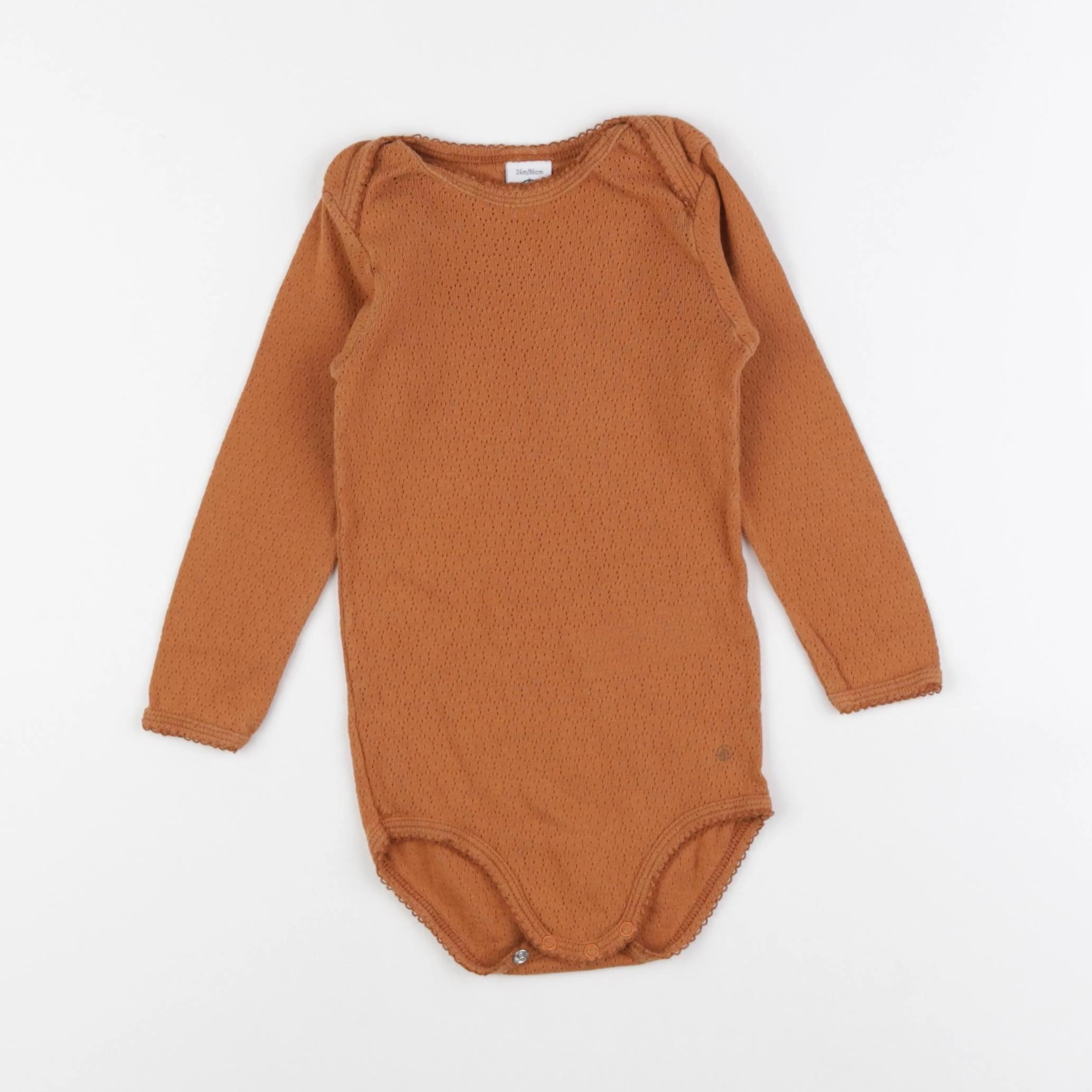 Petit Bateau - body marron - 24 mois