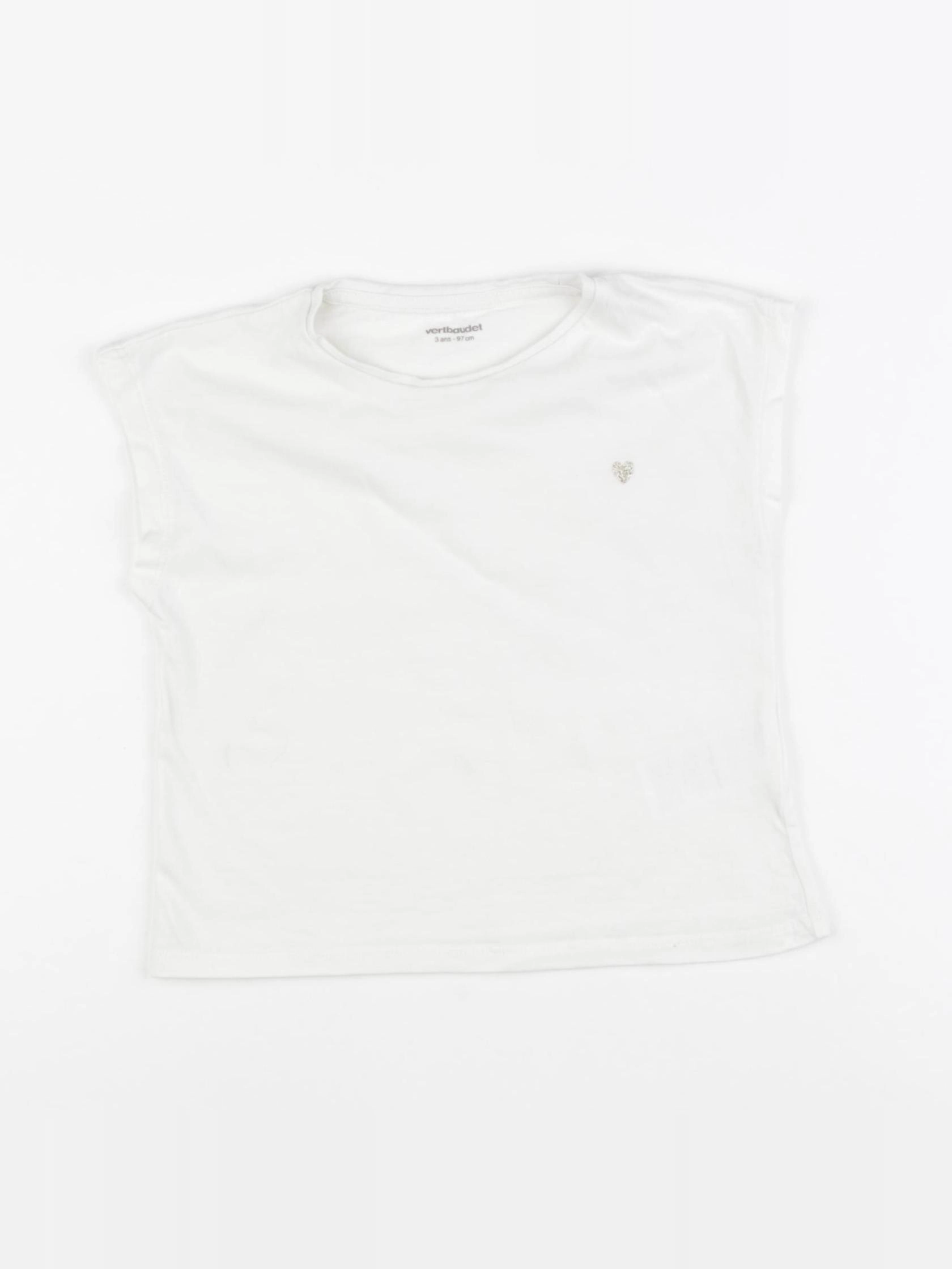 Vertbaudet - tee-shirt blanc - 3 ans