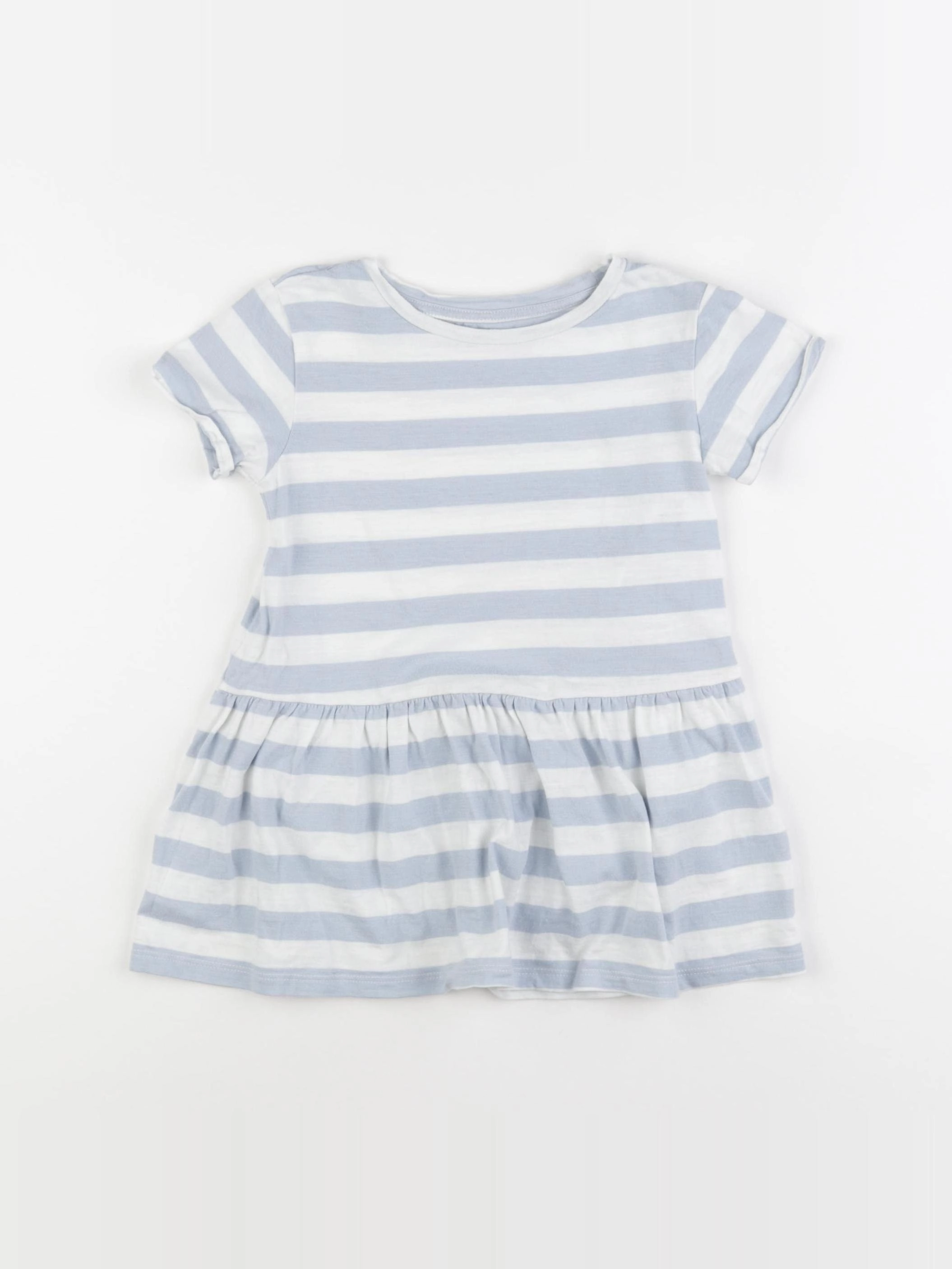 Vertbaudet - robe blanc, bleu - 3 ans