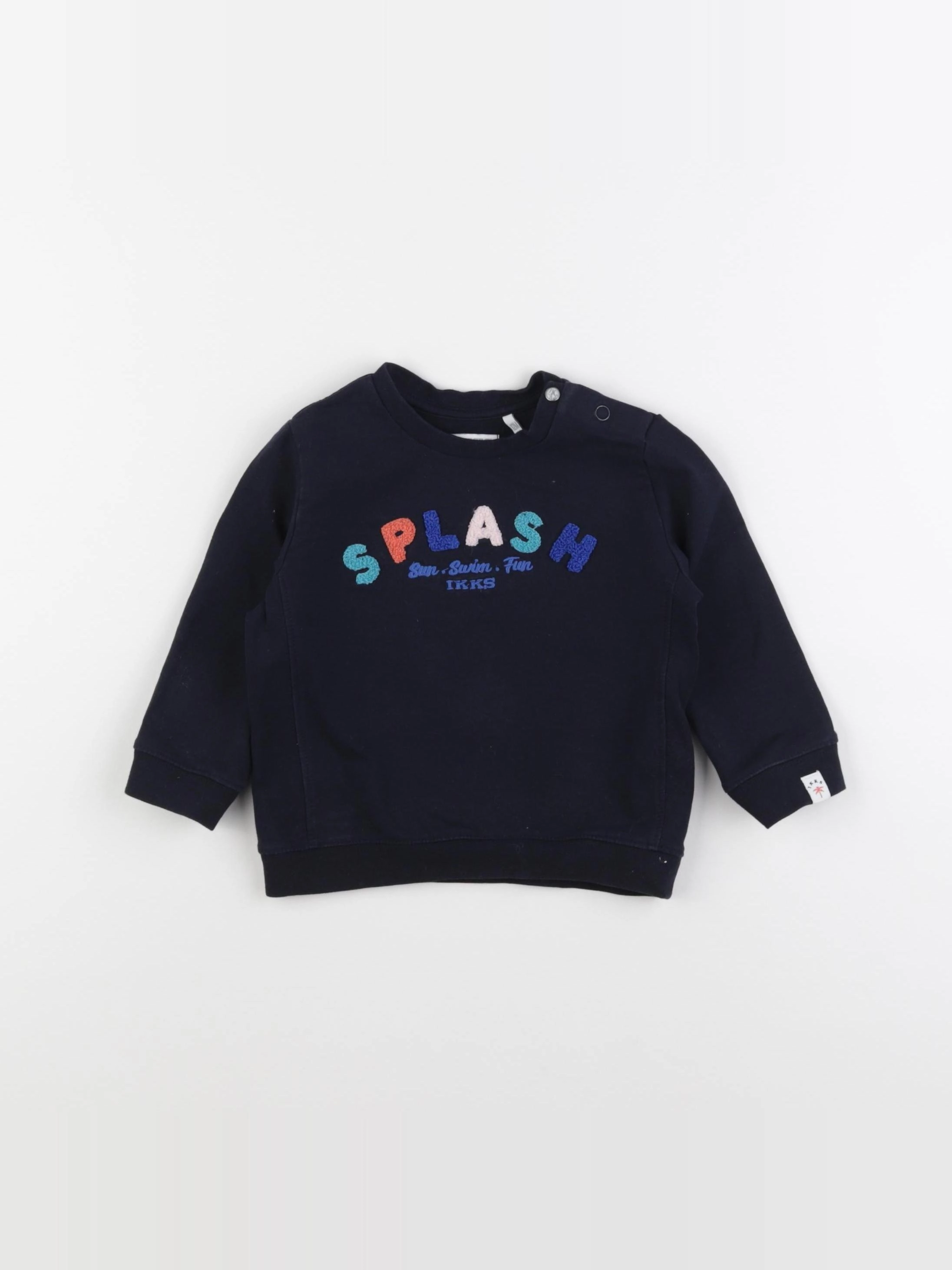 IKKS - sweat bleu - 12 mois
