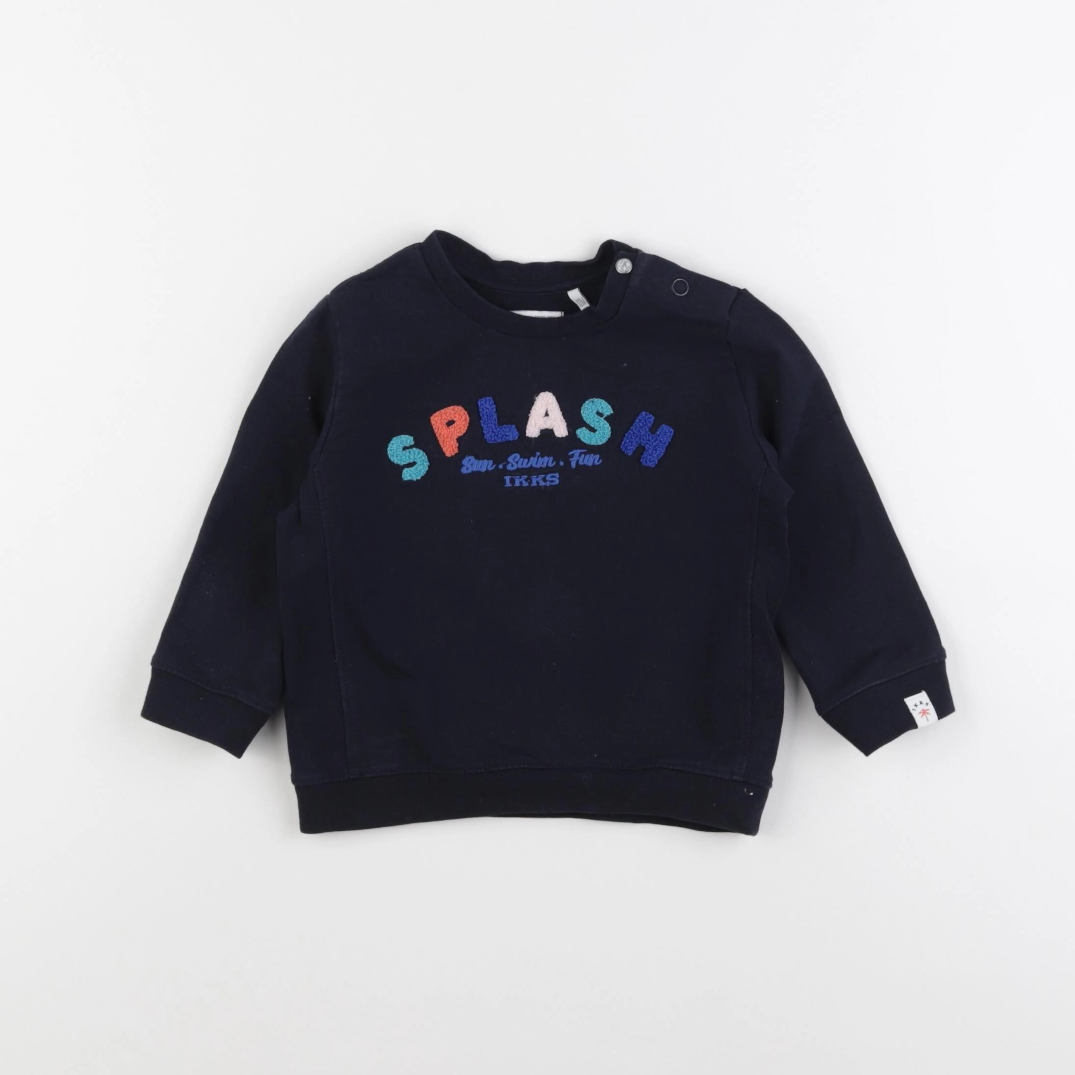 IKKS - sweat bleu - 12 mois