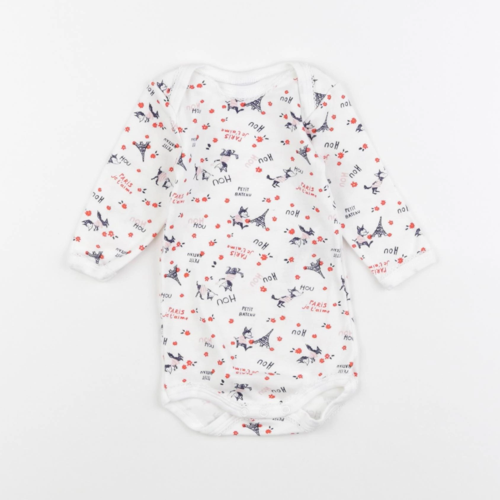 Petit Bateau - body blanc - 3 mois