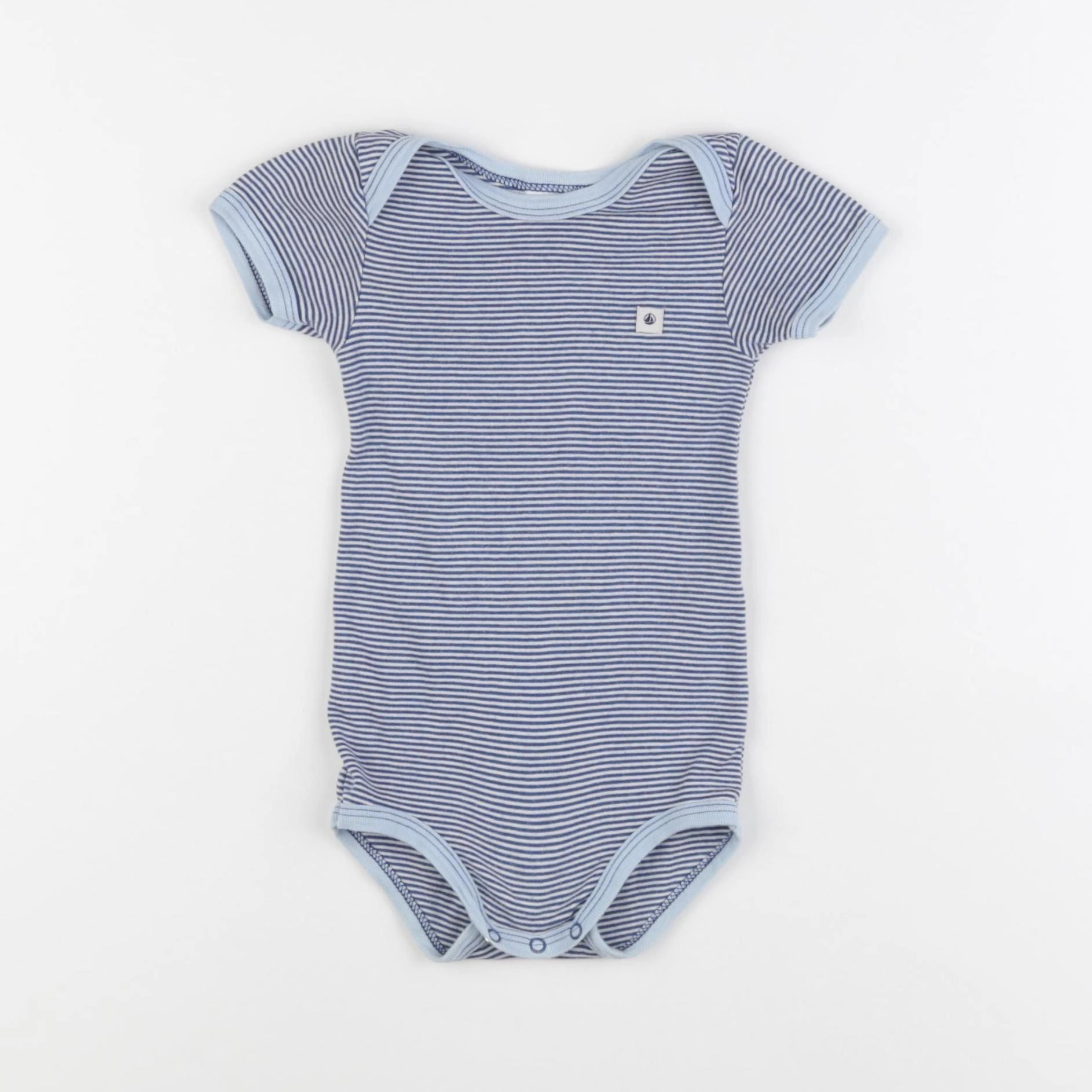 Petit Bateau - body bleu - 12 mois