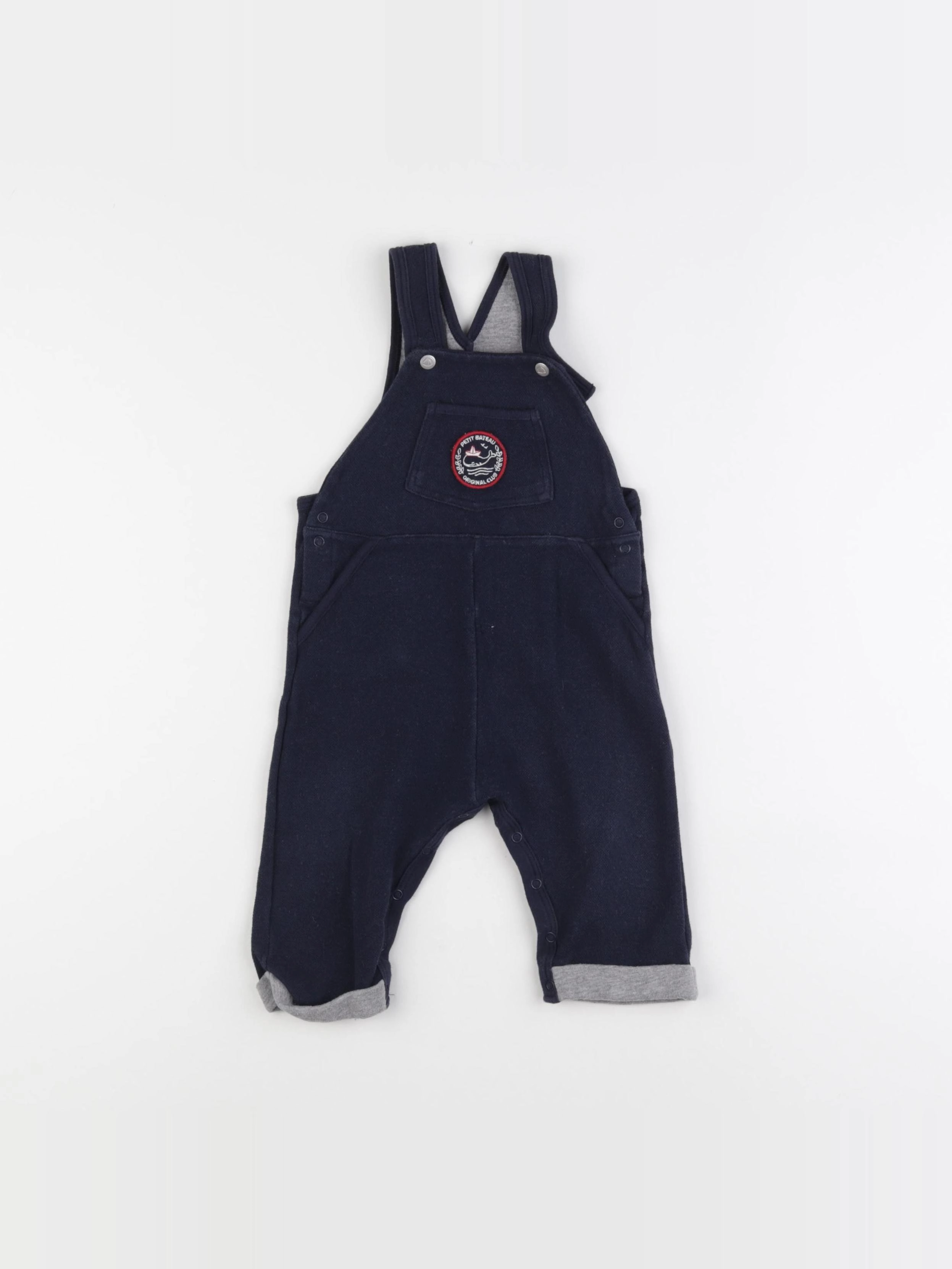 Petit Bateau - salopette bleu - 12 mois