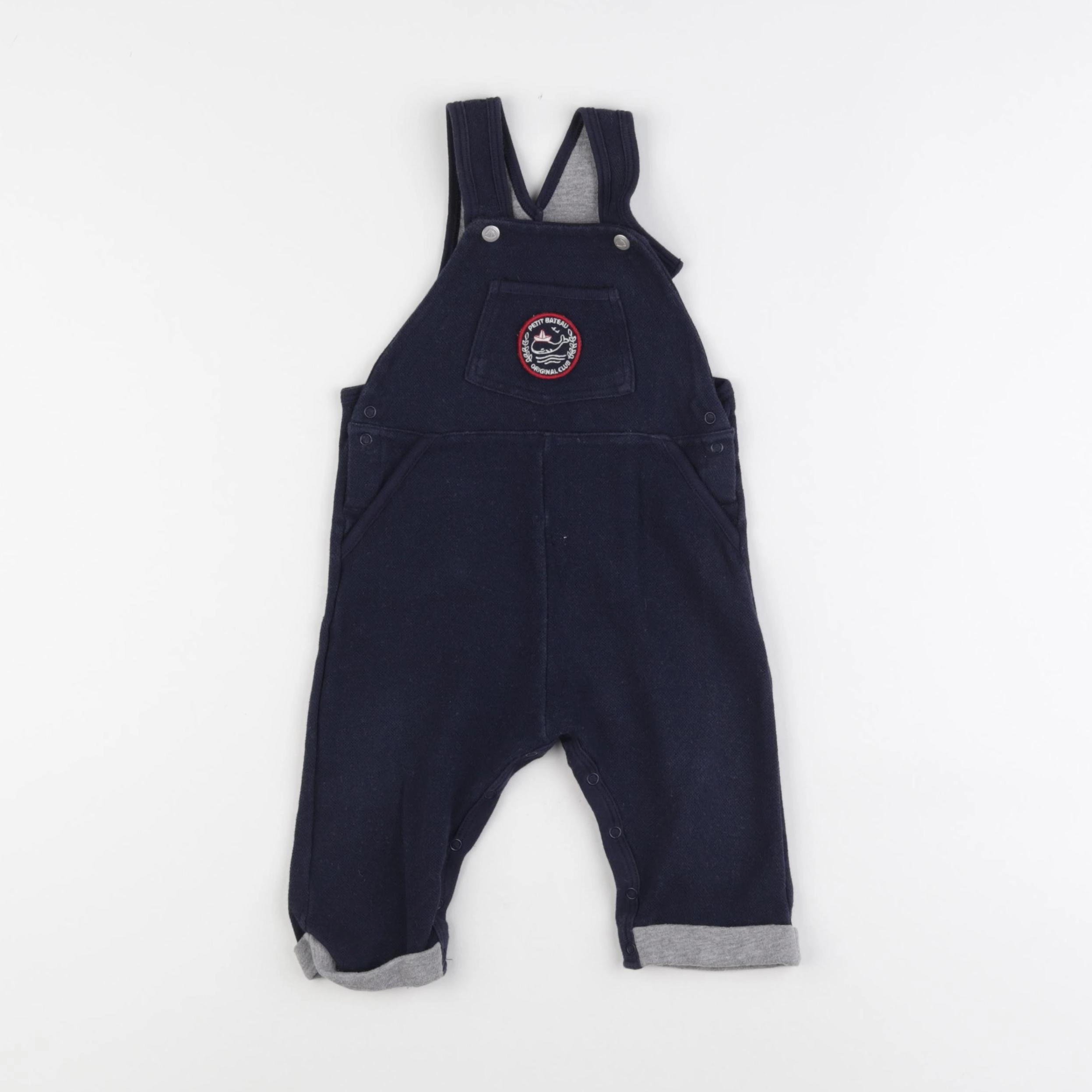 Petit Bateau - salopette bleu - 12 mois
