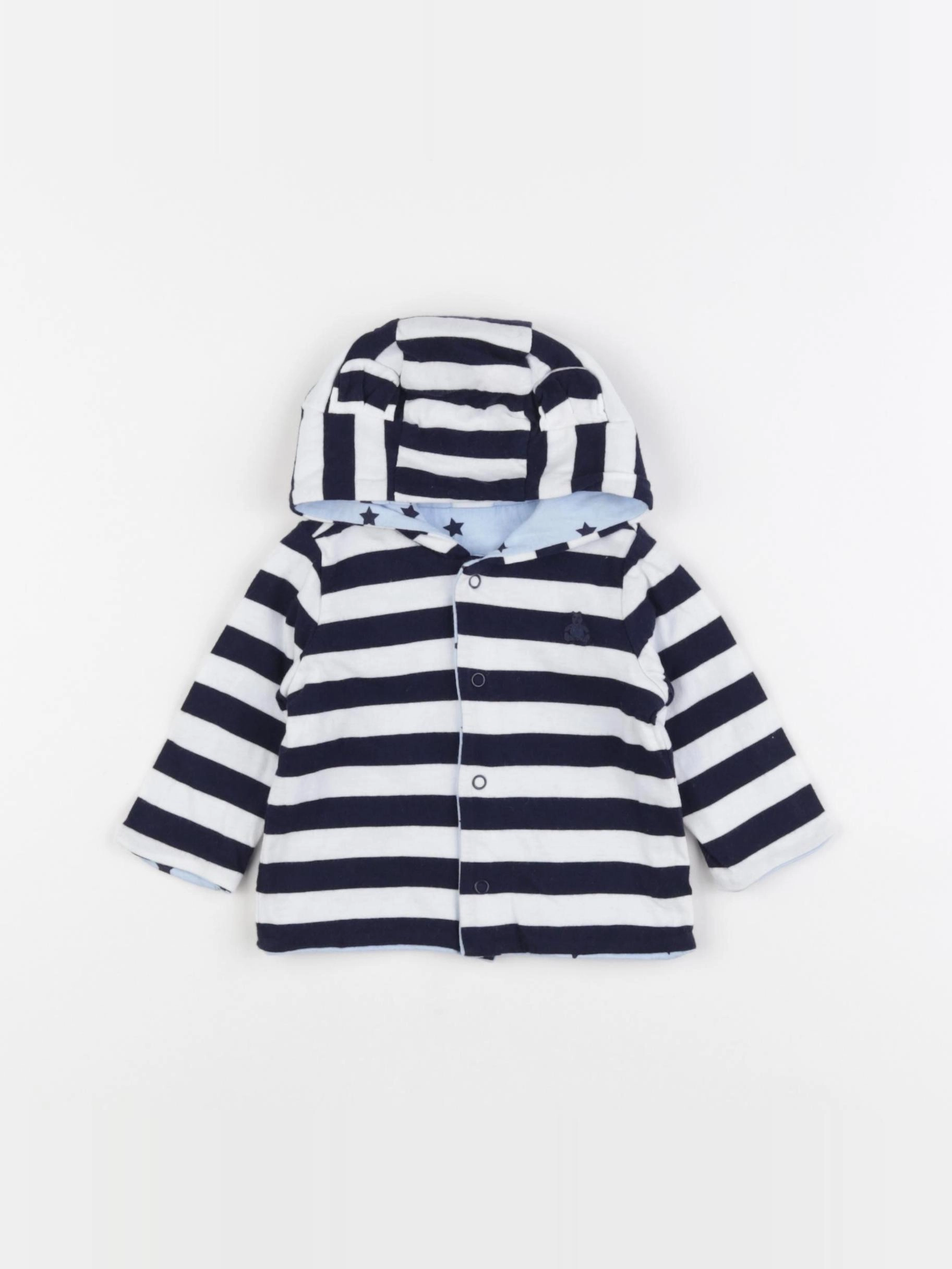 GAP - sweat blanc, bleu - 0/3 mois