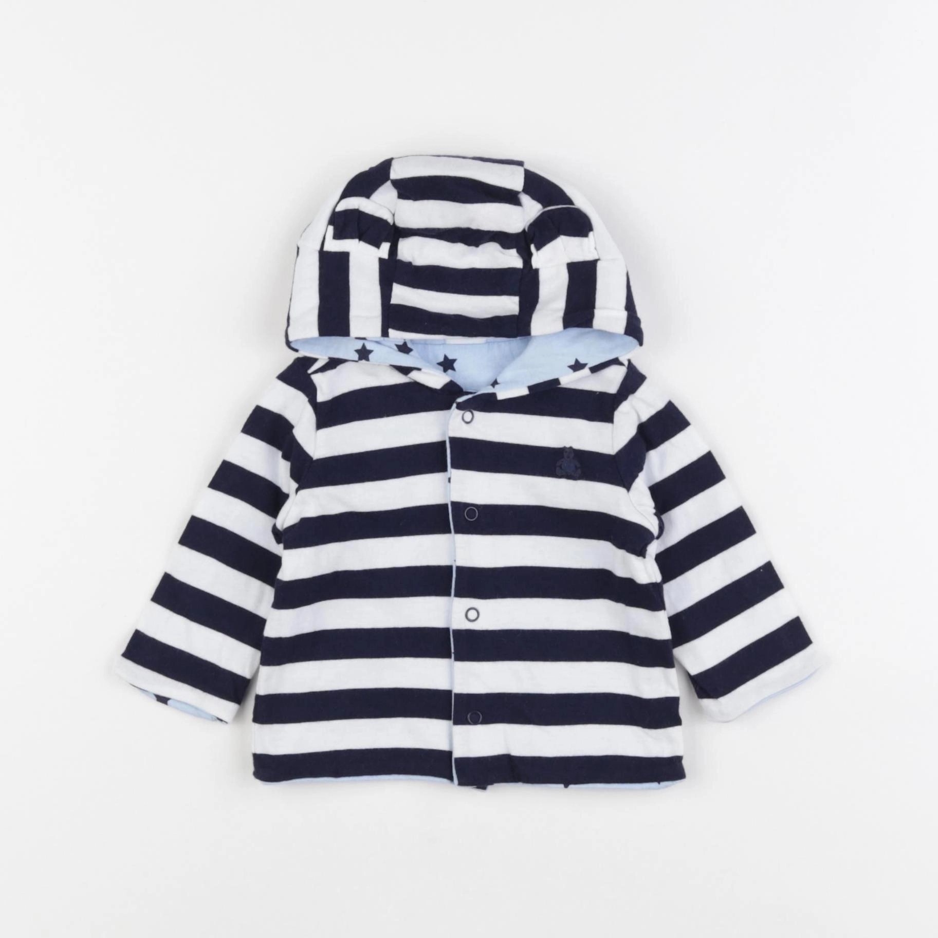 GAP - sweat blanc, bleu - 0/3 mois