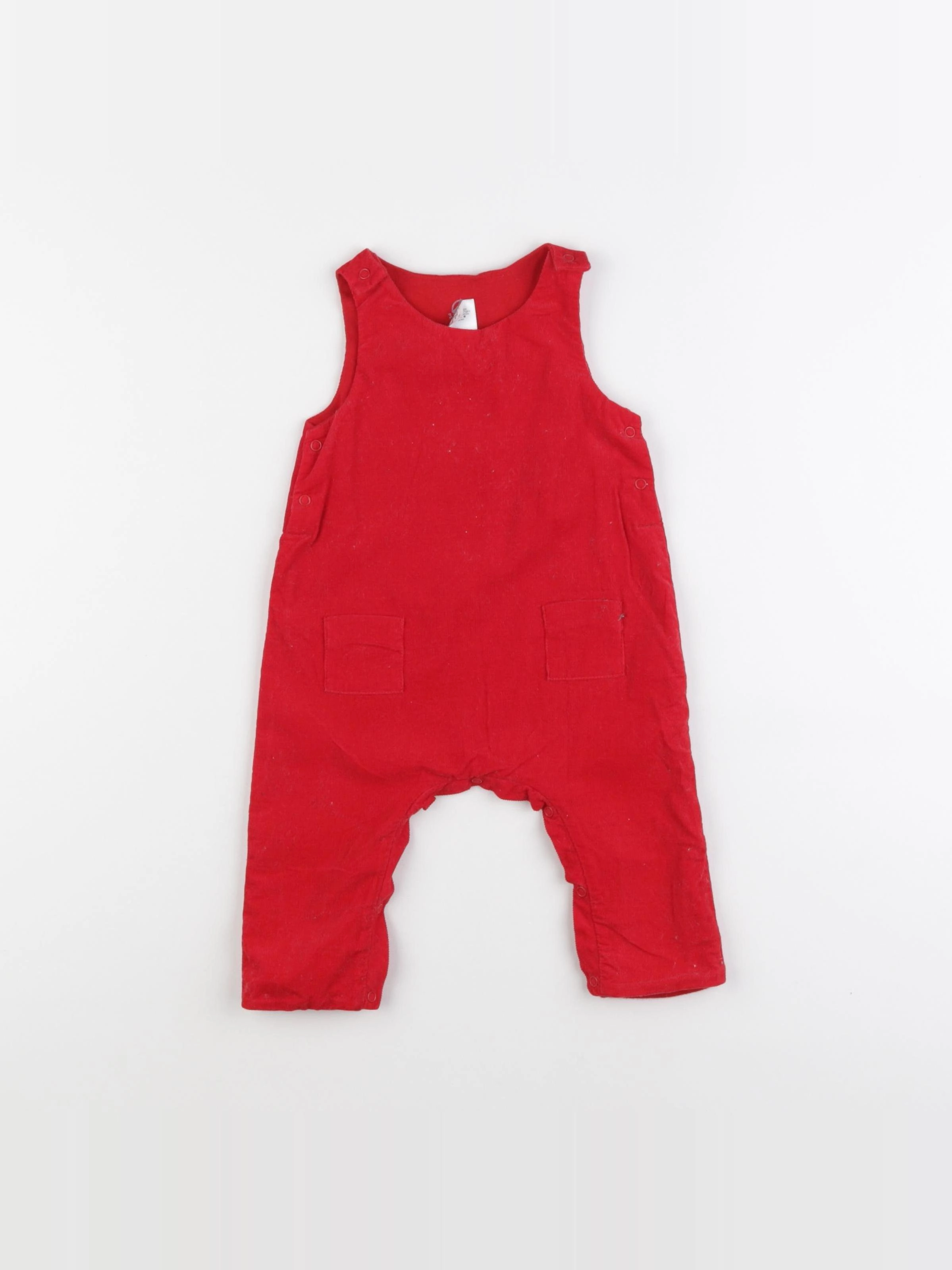 Petit Bateau - salopette rouge - 3 mois