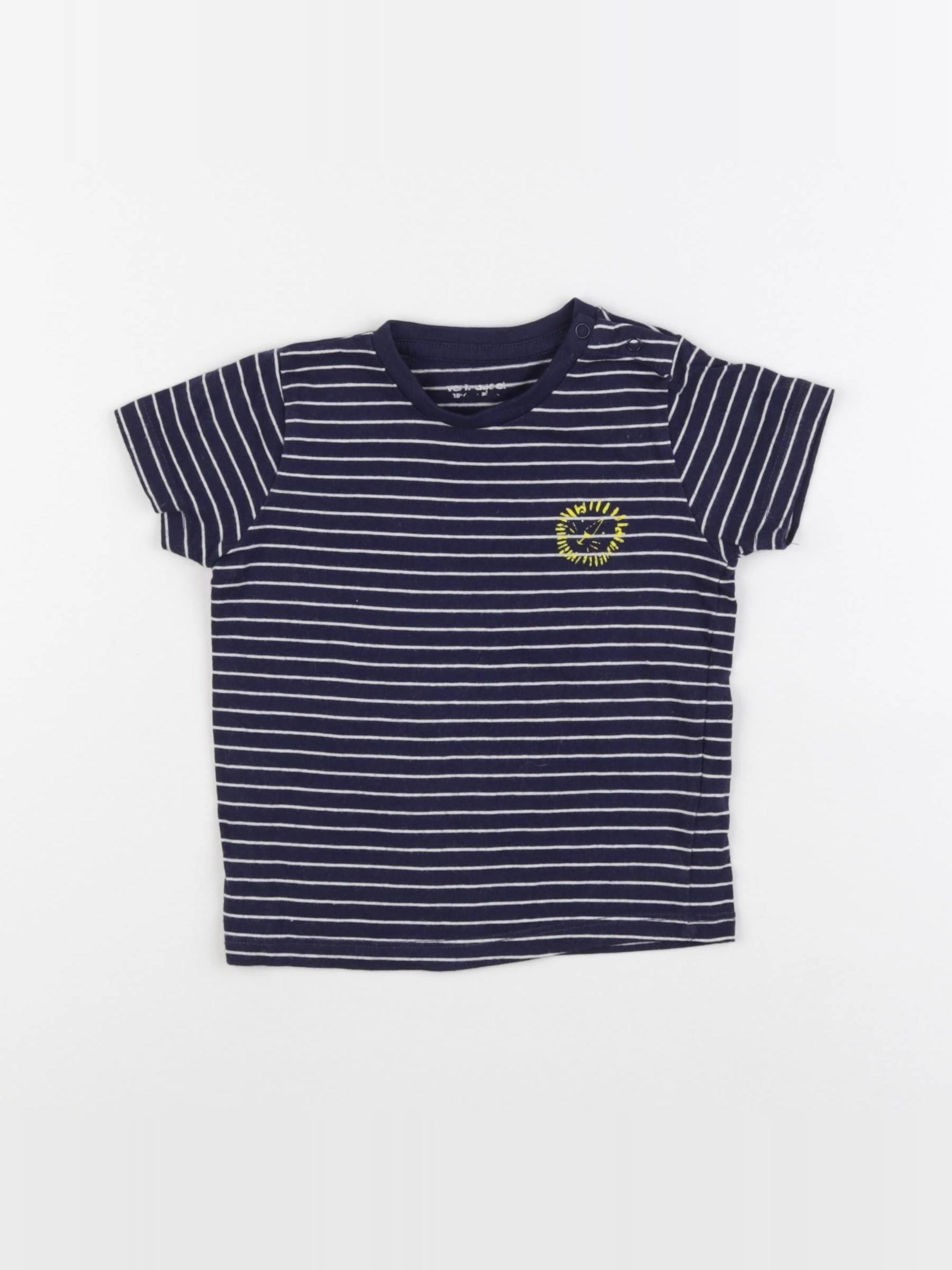 Vertbaudet - tee-shirt bleu - 18 mois