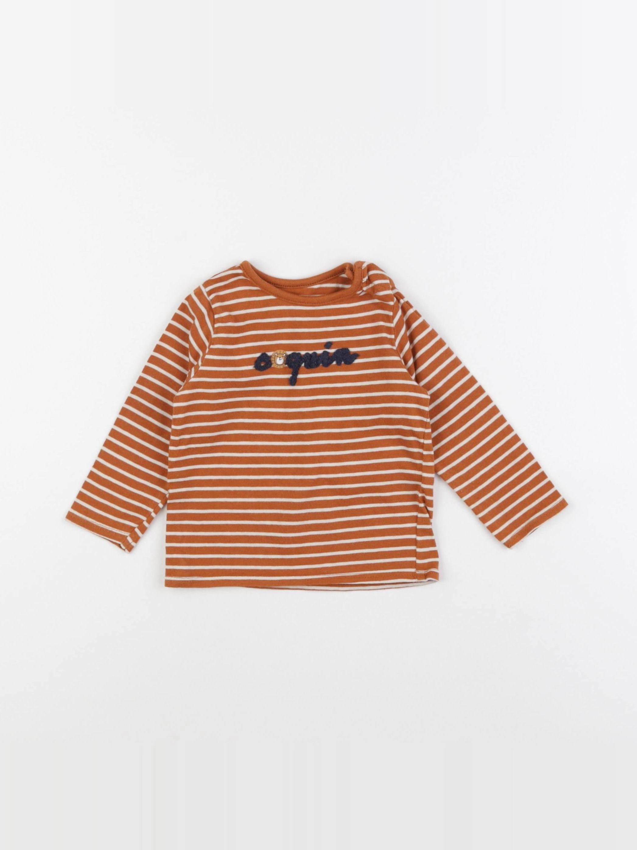 Vertbaudet - tee-shirt marron - 9 mois