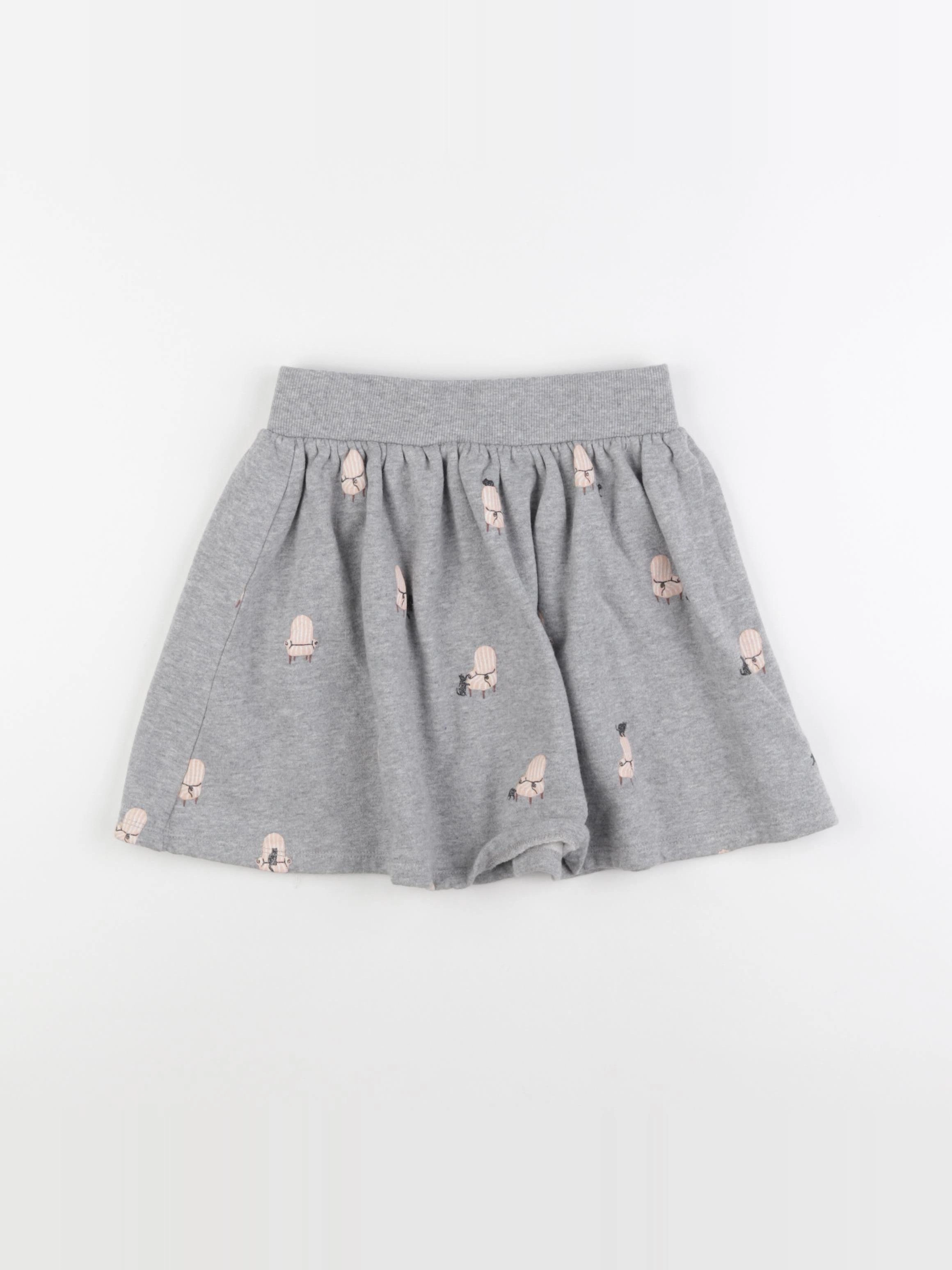 Monoprix - jupe gris - 8 ans