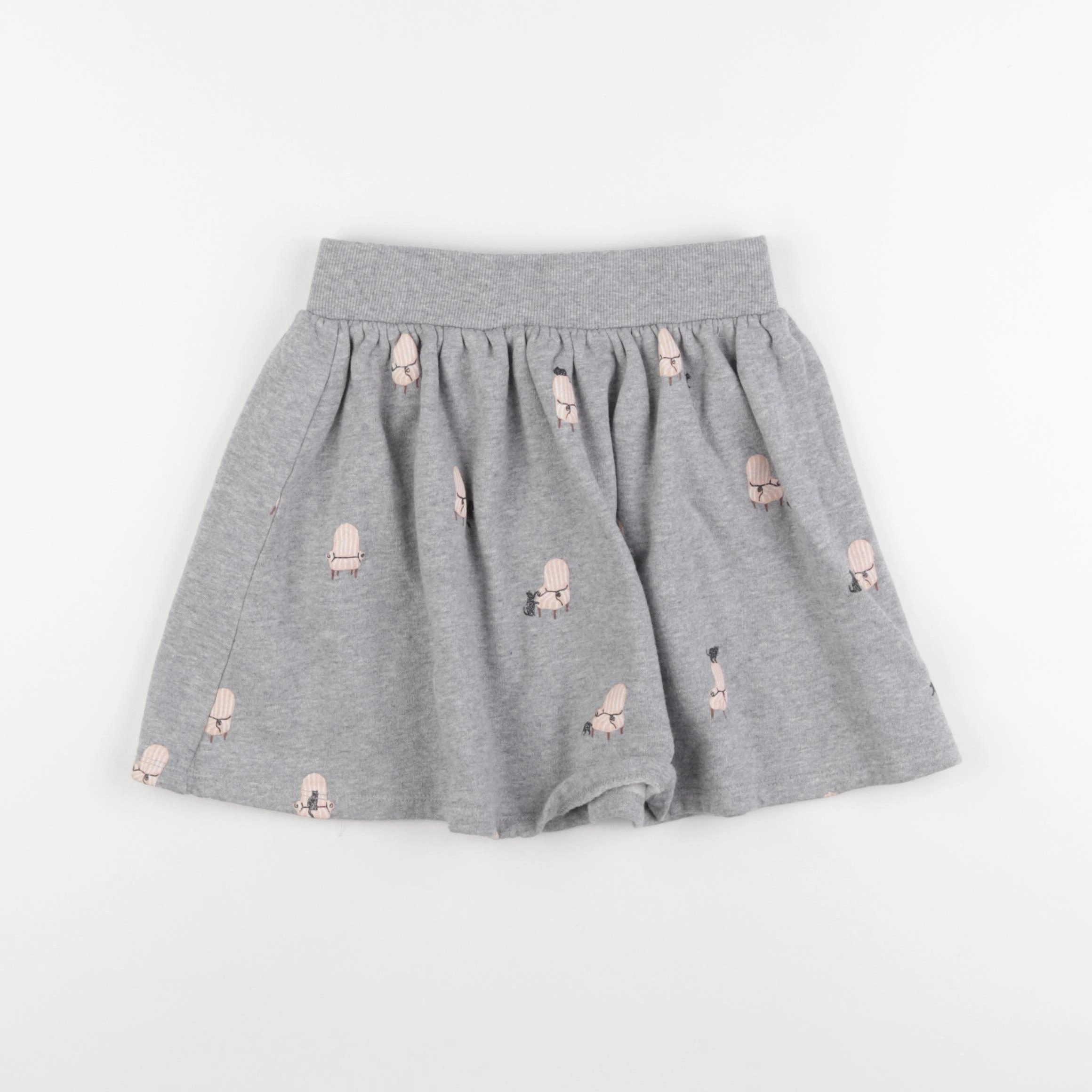 Monoprix - jupe gris - 8 ans