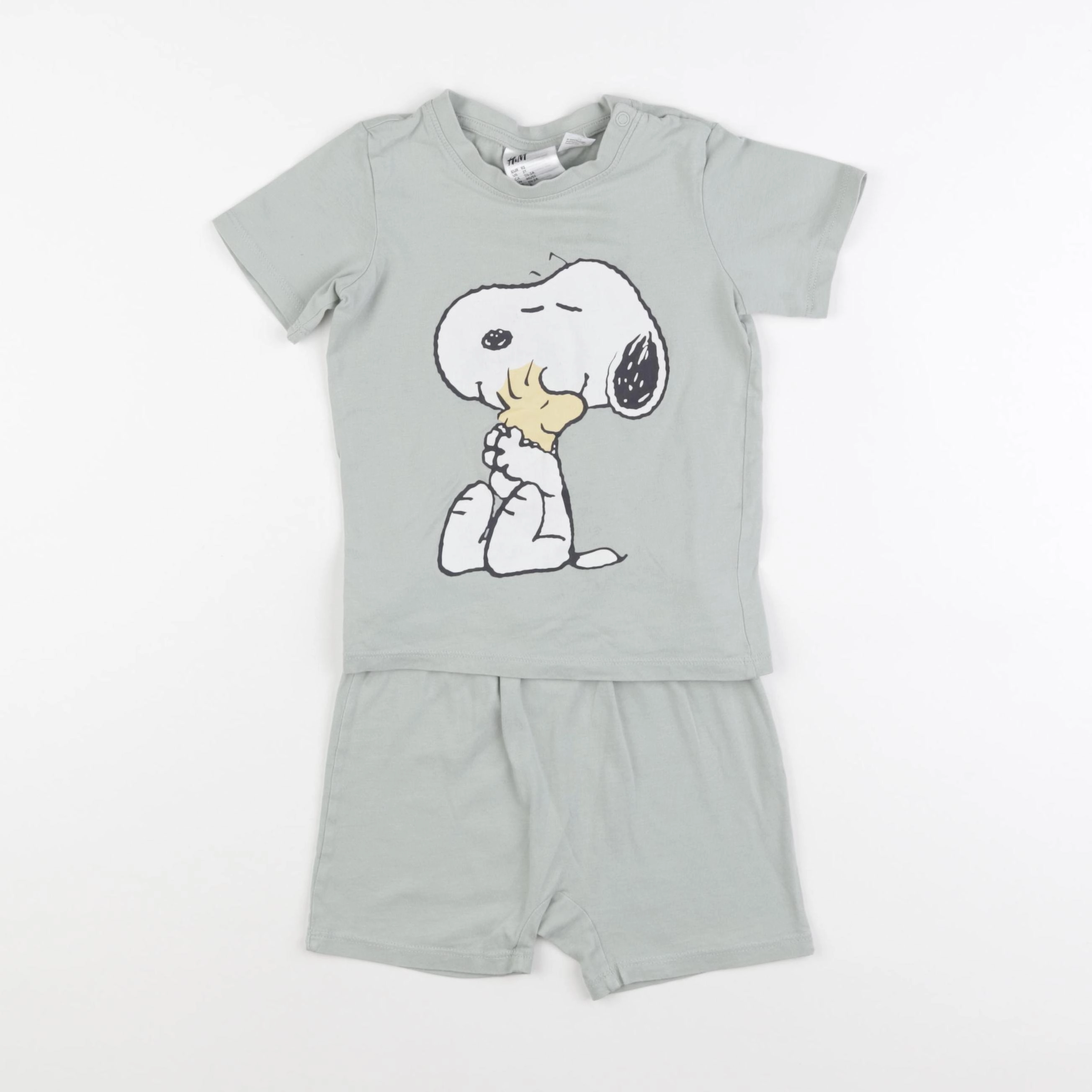 H&M - pyjama coton vert - 18/24 mois