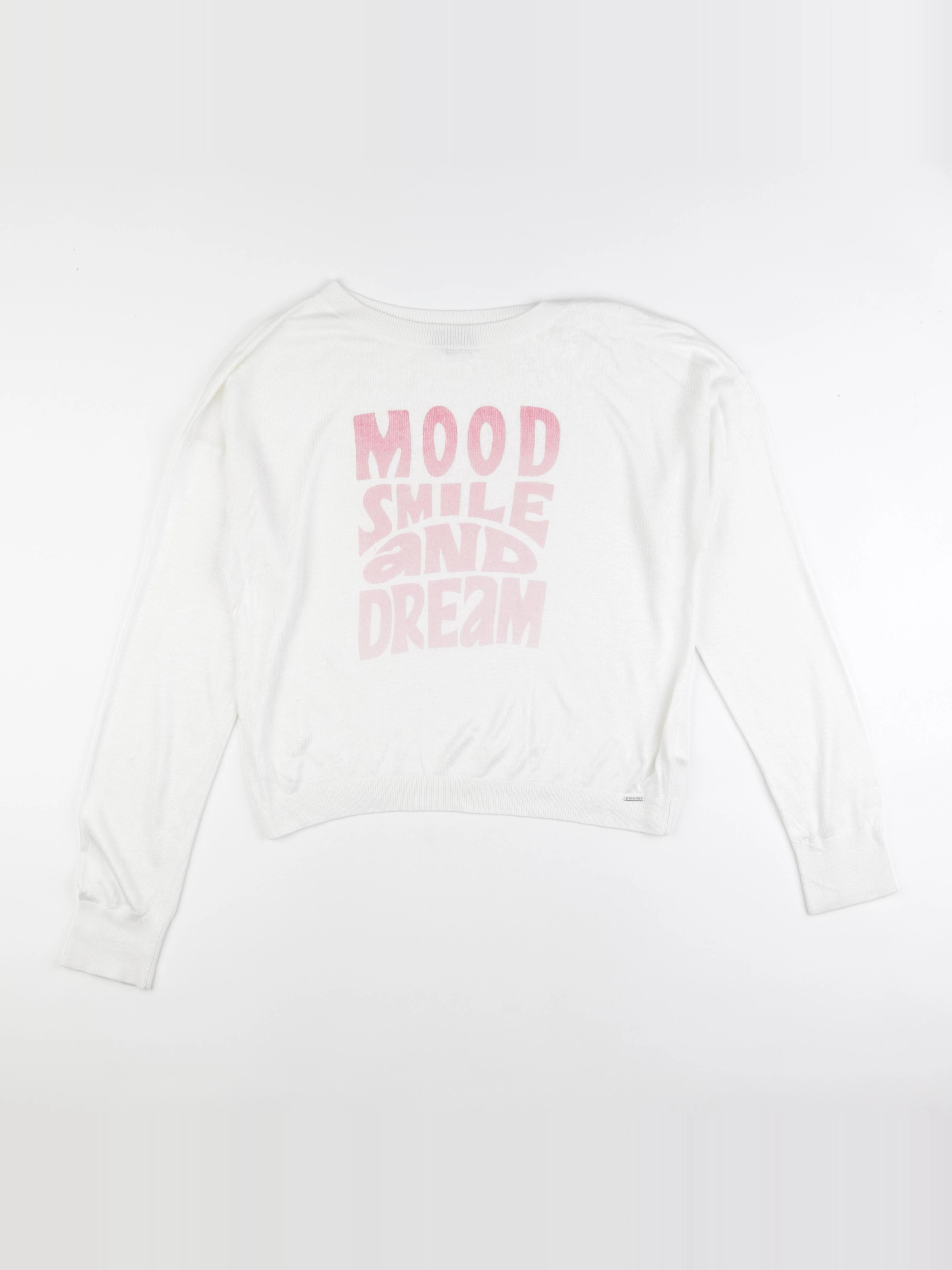 IKKS - pull blanc, rose - 16 ans