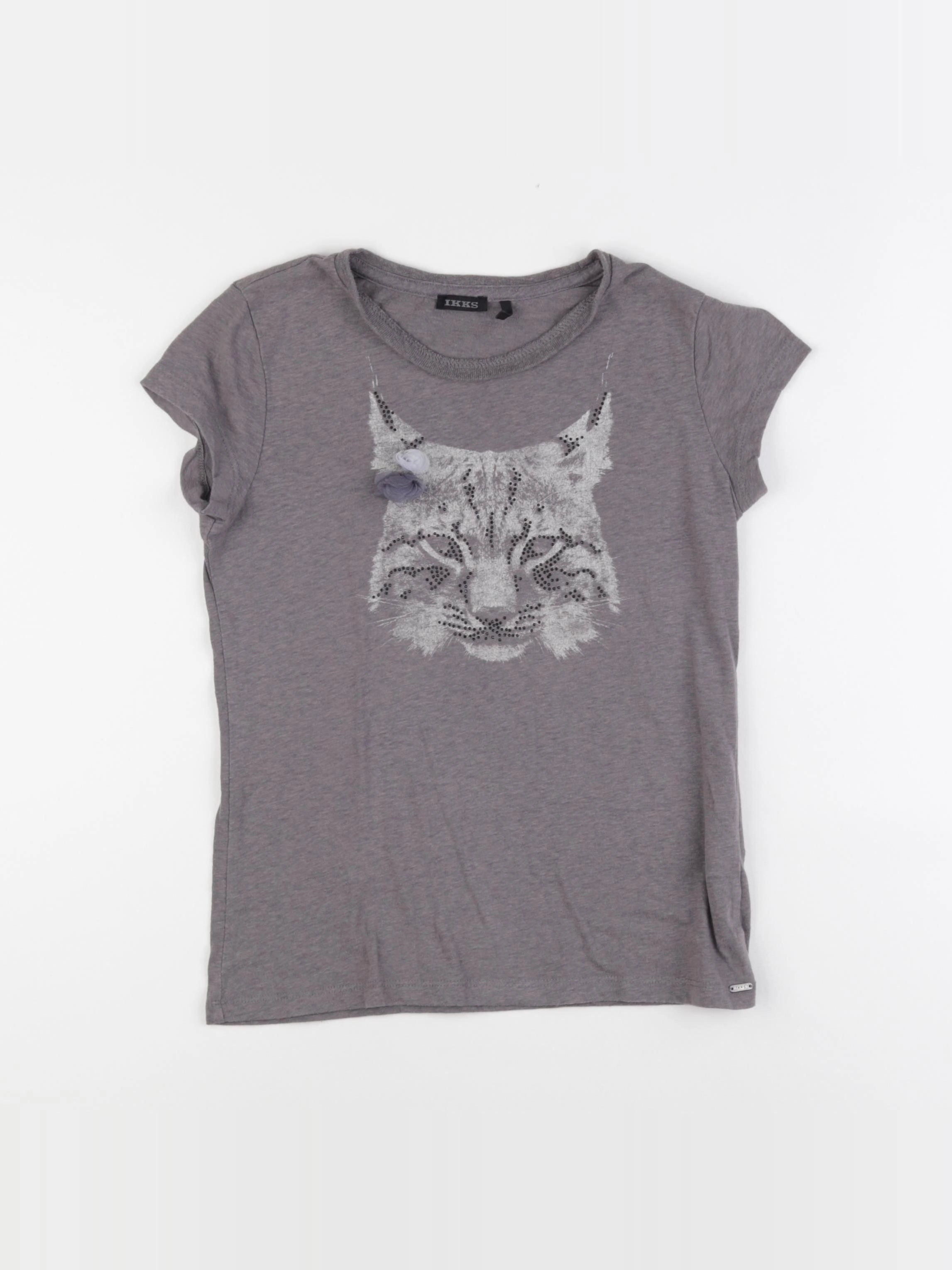 IKKS - tee-shirt gris - 10 ans