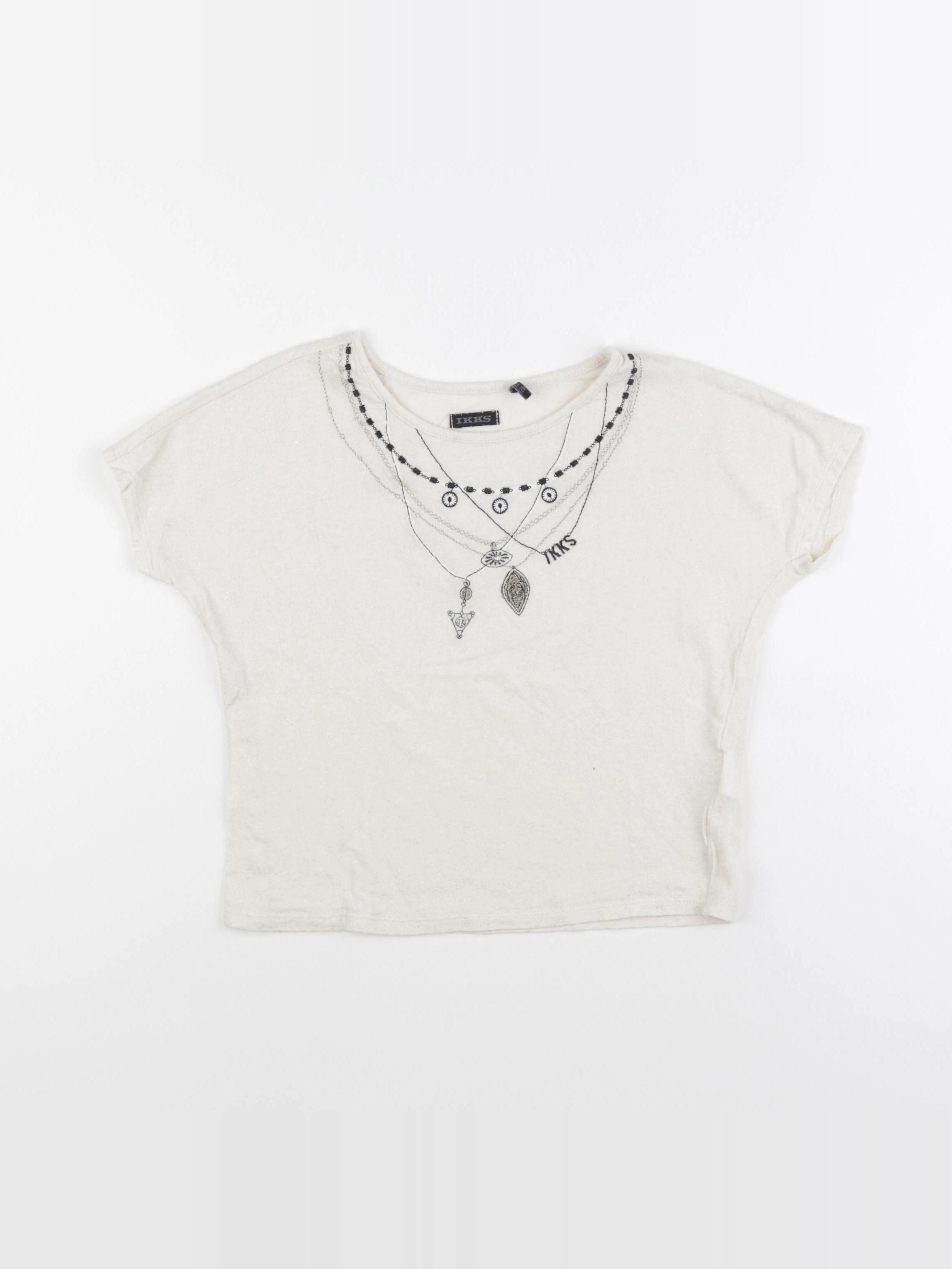 IKKS - tee-shirt beige, or - 8 ans