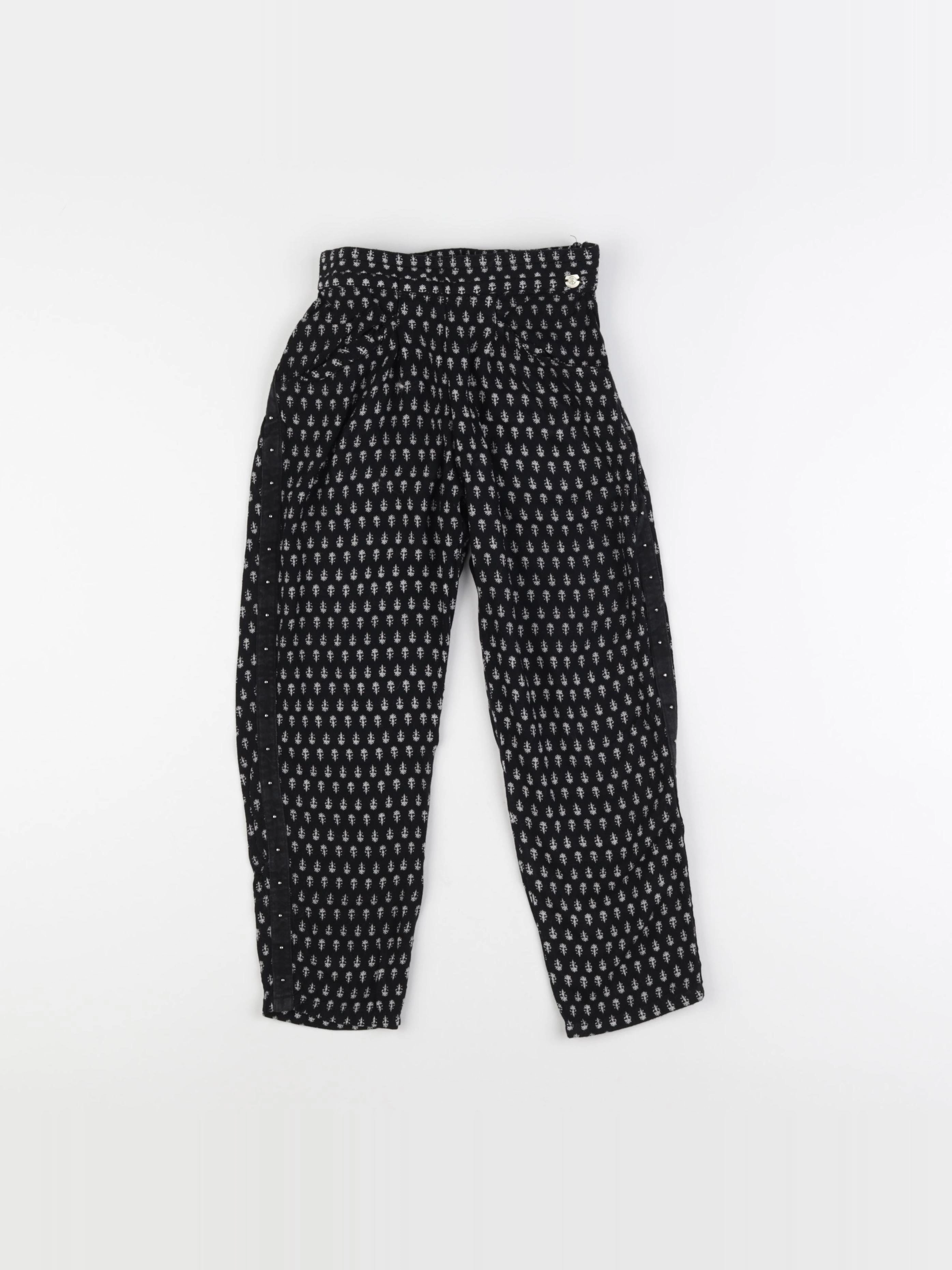 IKKS - pantalon noir, blanc - 8 ans