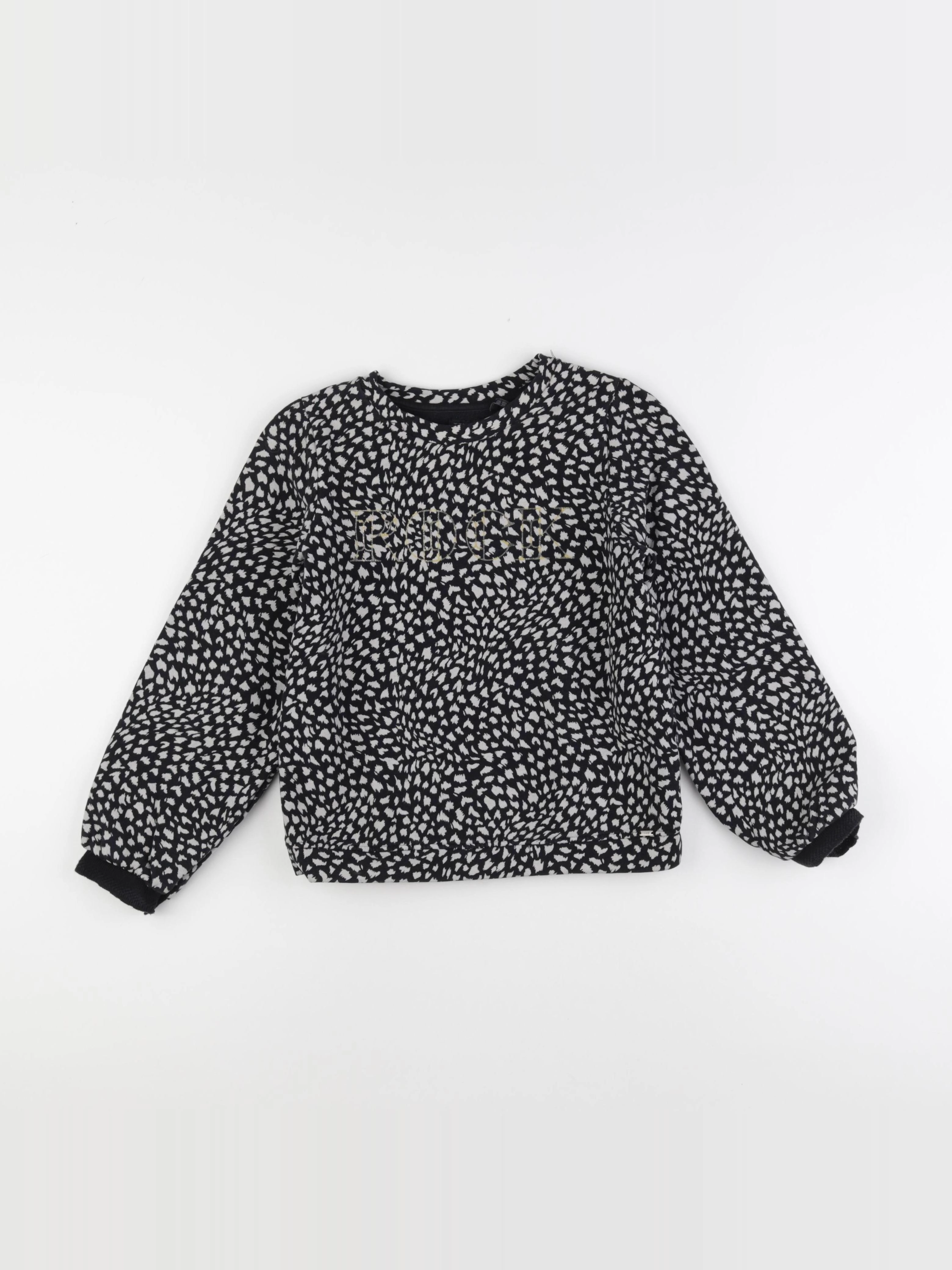 IKKS - sweat beige, noir - 10 ans