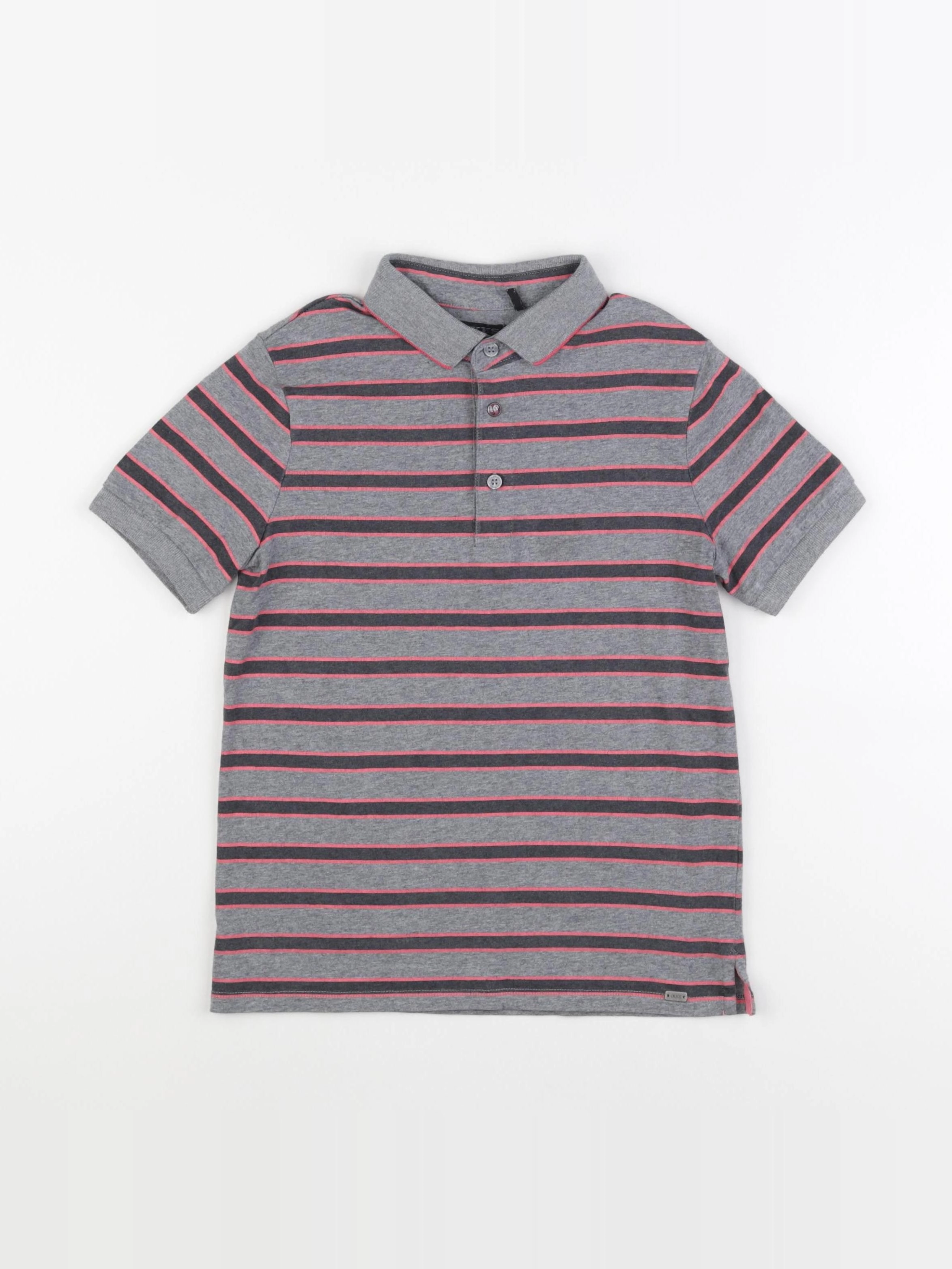 IKKS - polo gris, rose - 8 ans