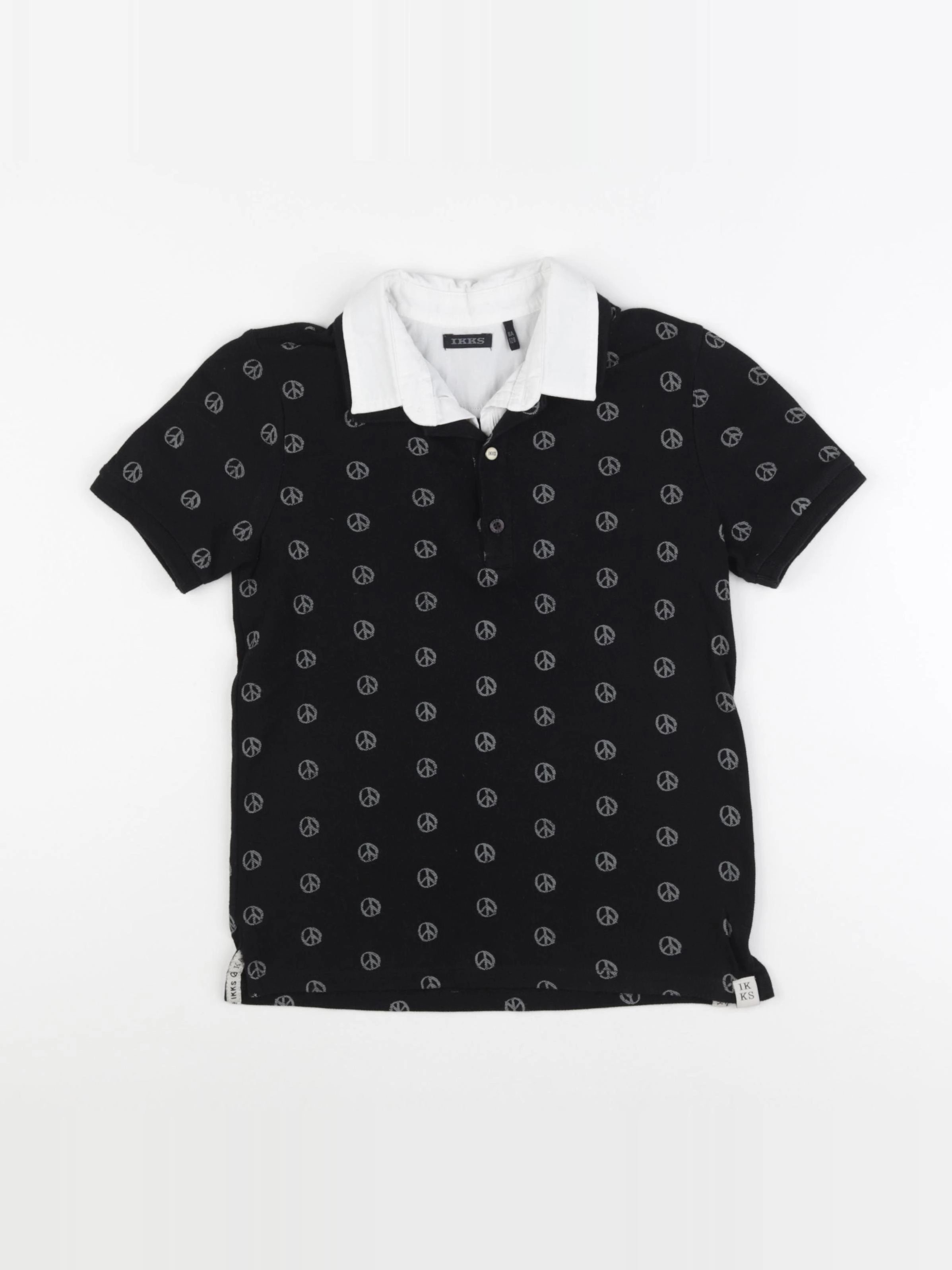 IKKS - polo noir - 8 ans