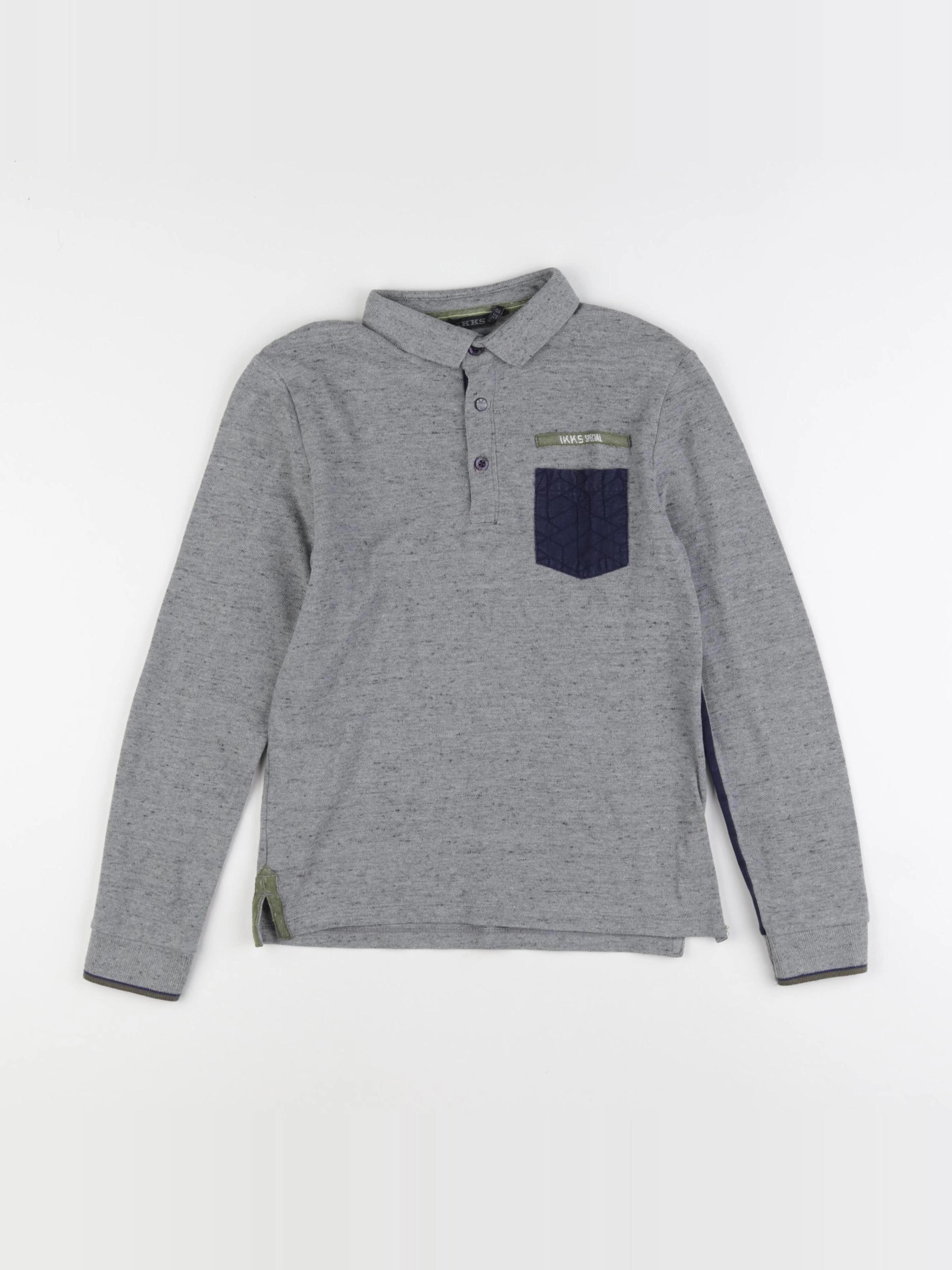 IKKS - polo imprimé au dos gris - 8 ans