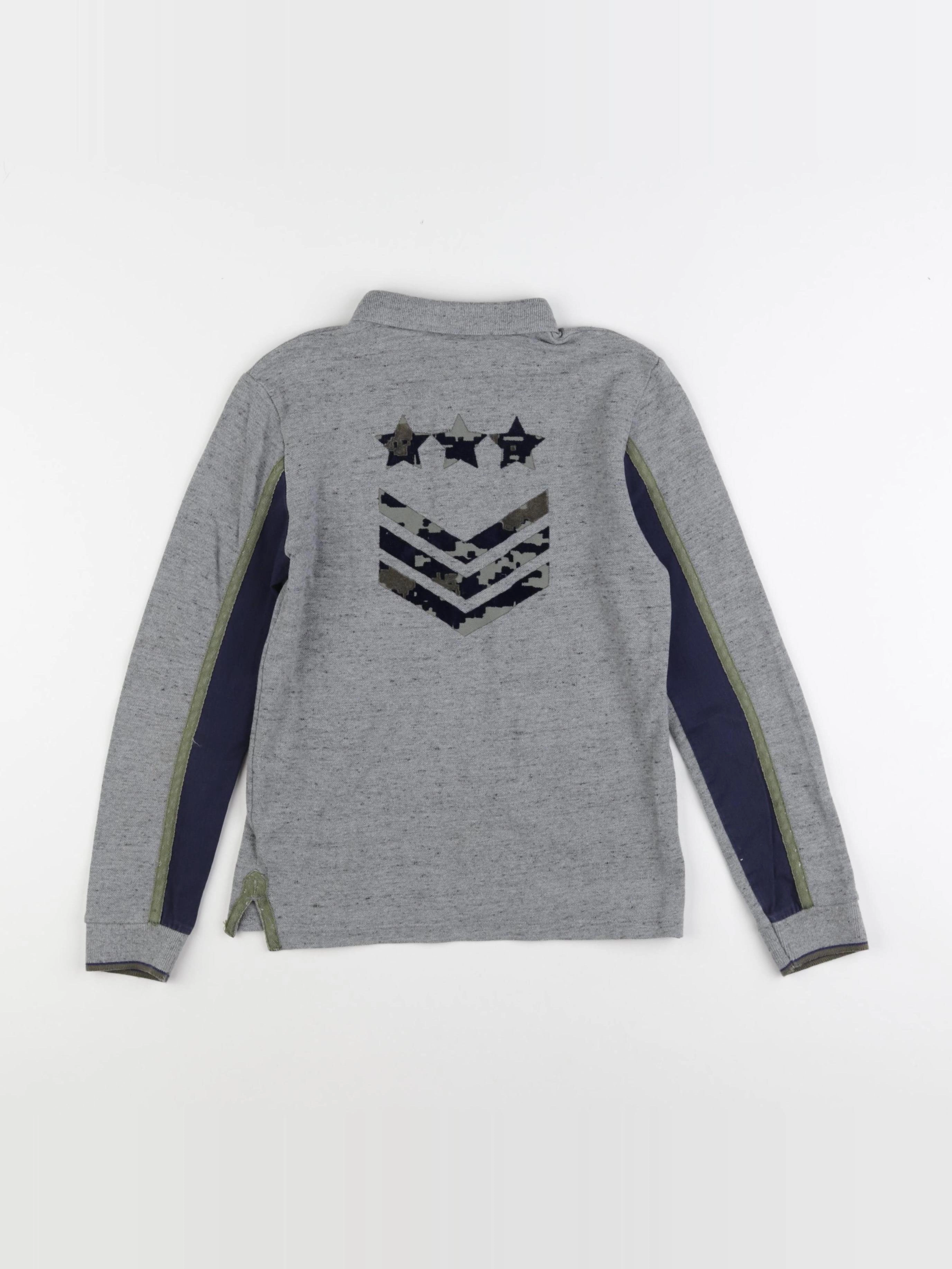 IKKS - polo imprimé au dos gris - 8 ans