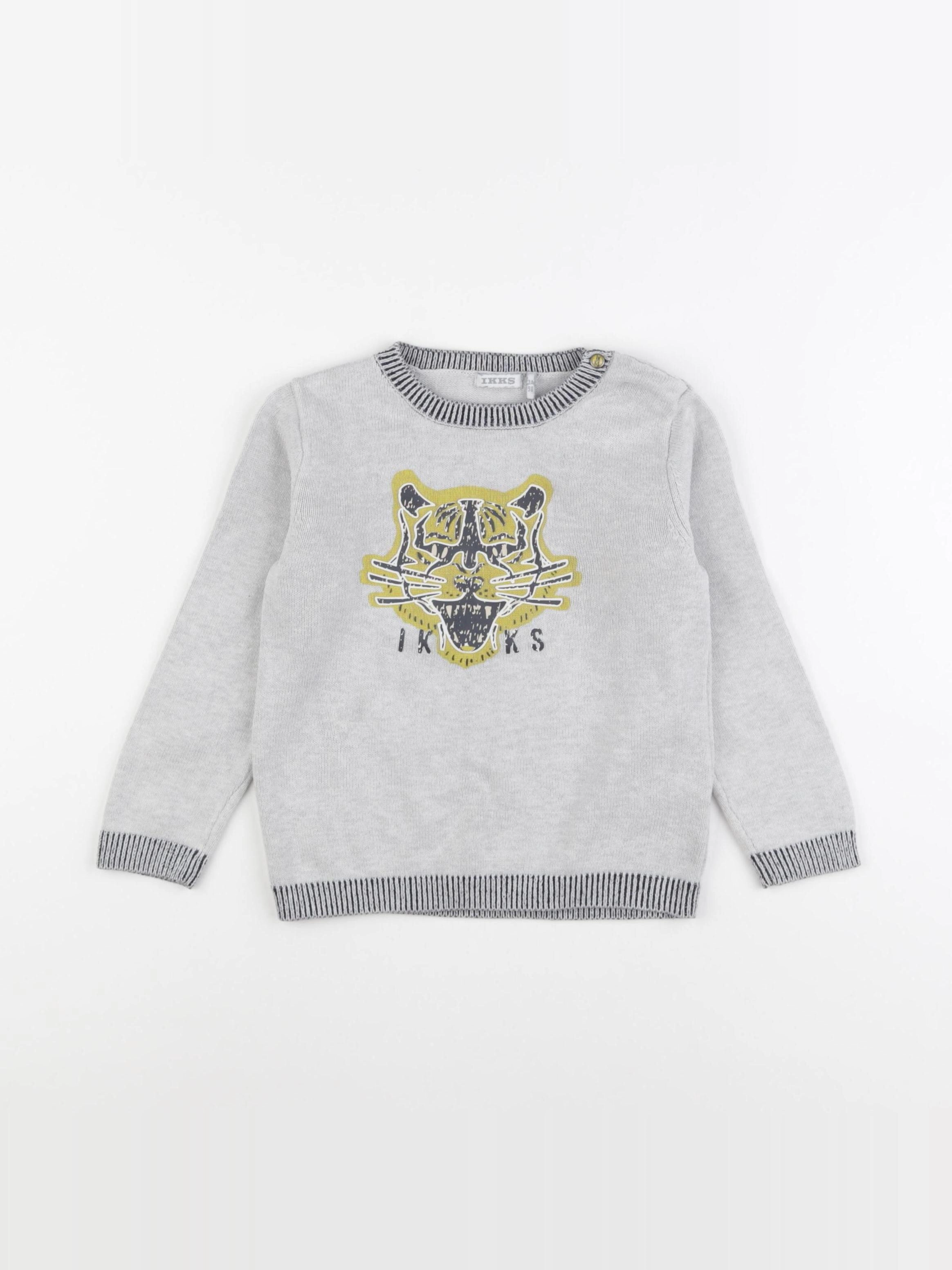 IKKS - pull gris - 3 ans