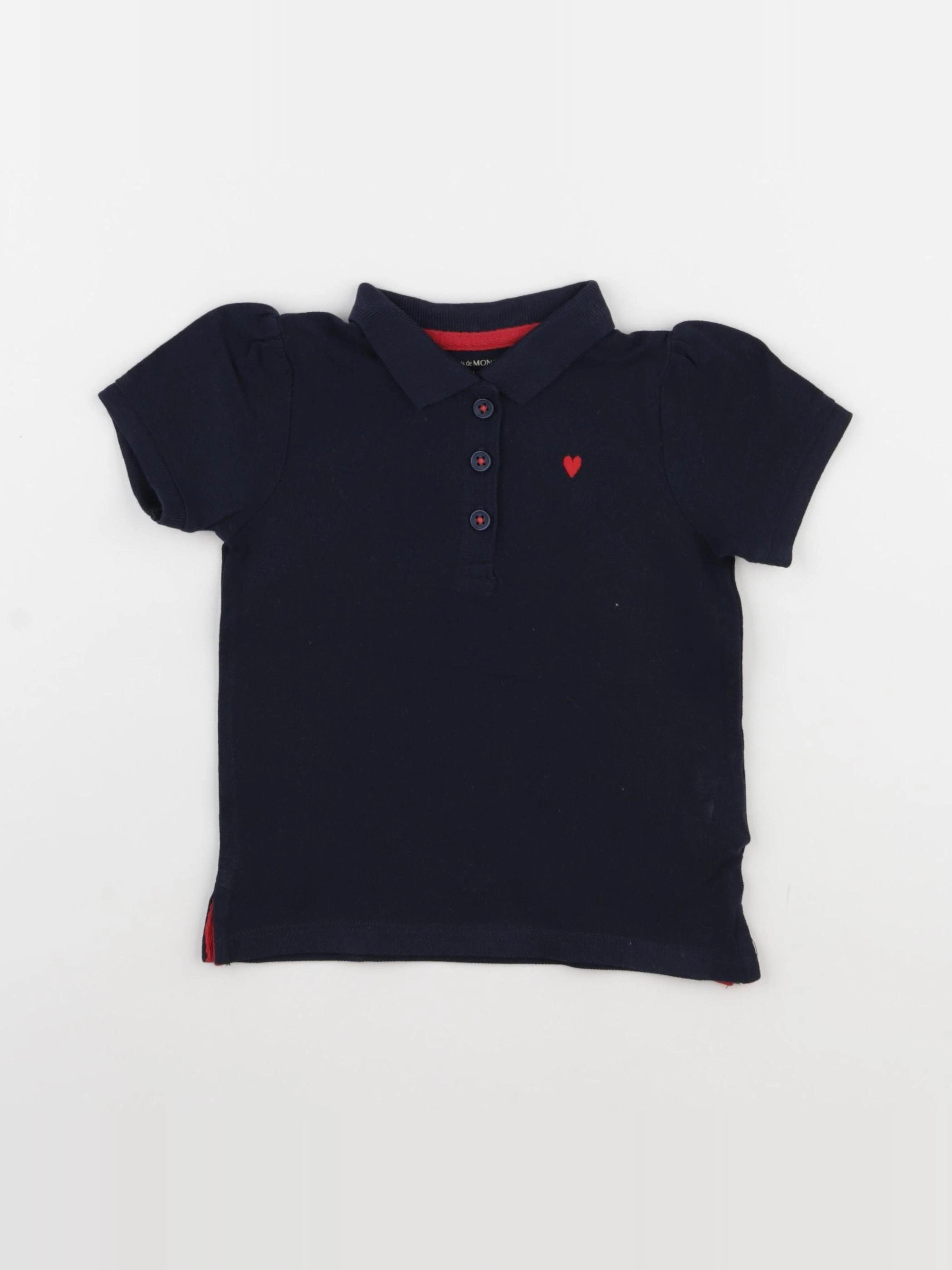 Monoprix - polo bleu - 3 ans
