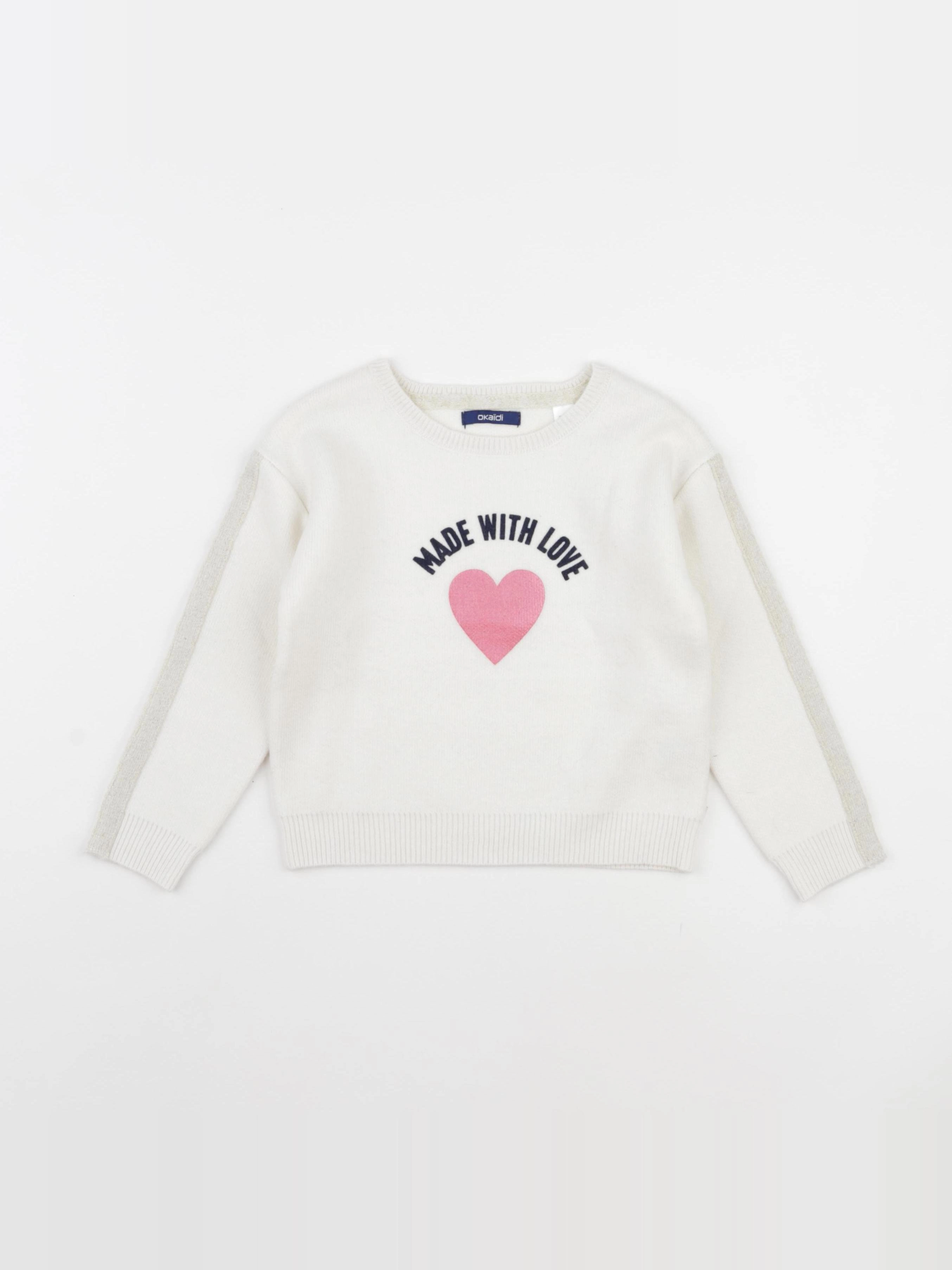 Okaidi - pull beige - 3 ans