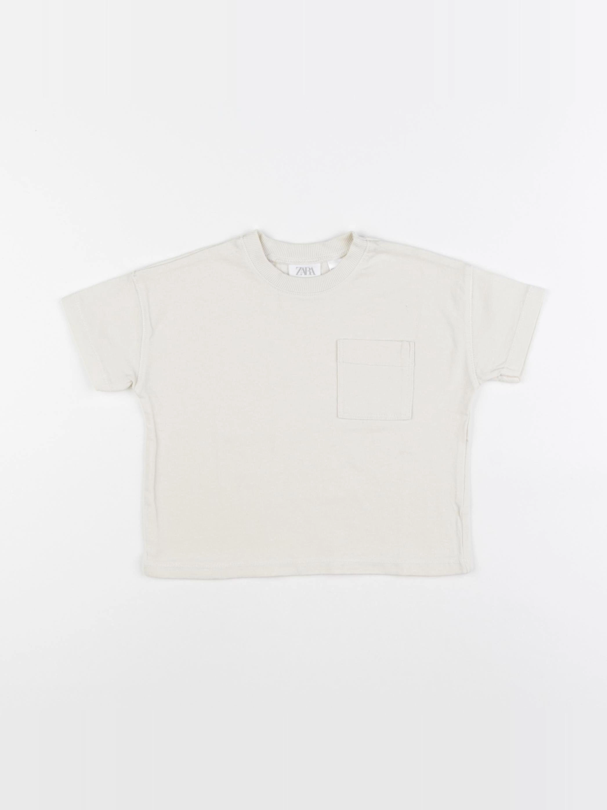 Zara - tee-shirt beige - 3/6 mois