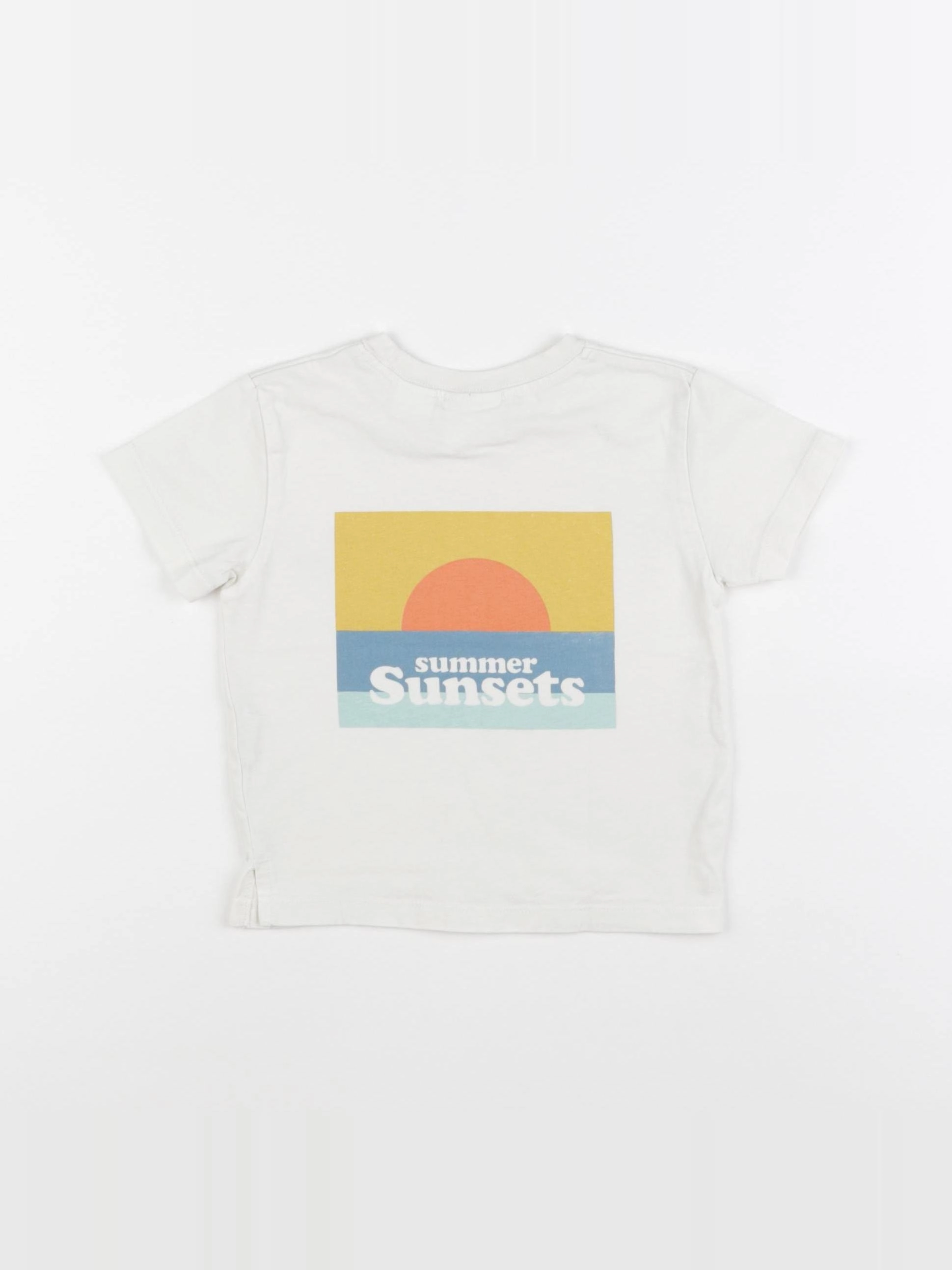 Zara - tee-shirt imprimé au dos beige - 3/6 mois