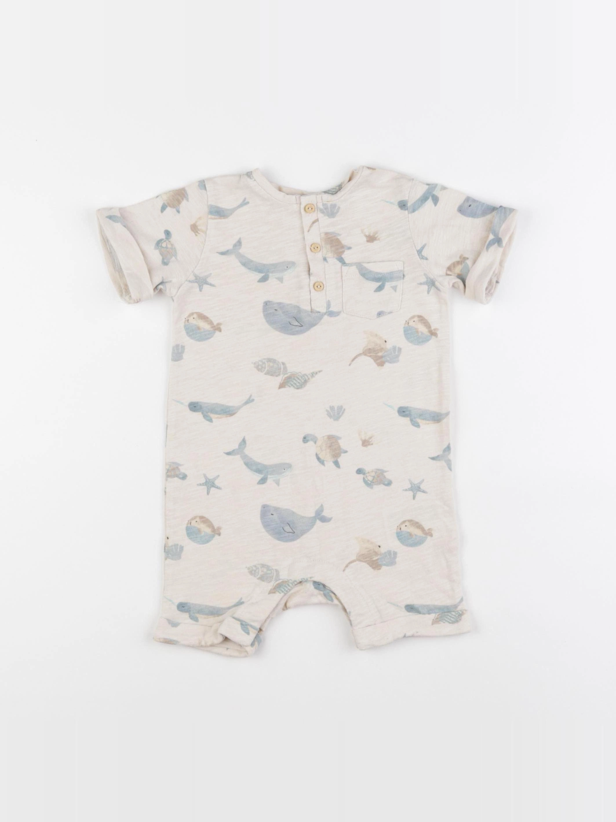 H&M - combinaison beige - 6/9 mois