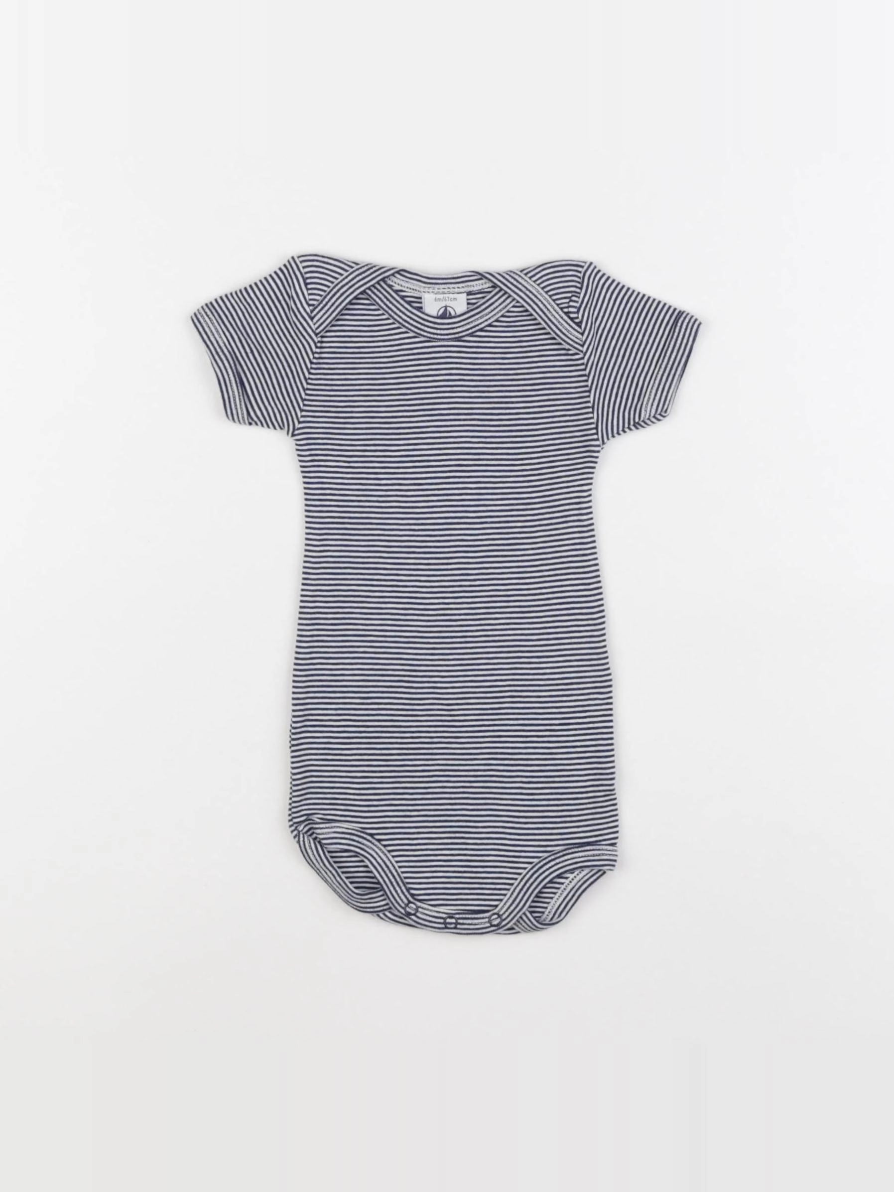 Petit Bateau - body bleu - 6 mois