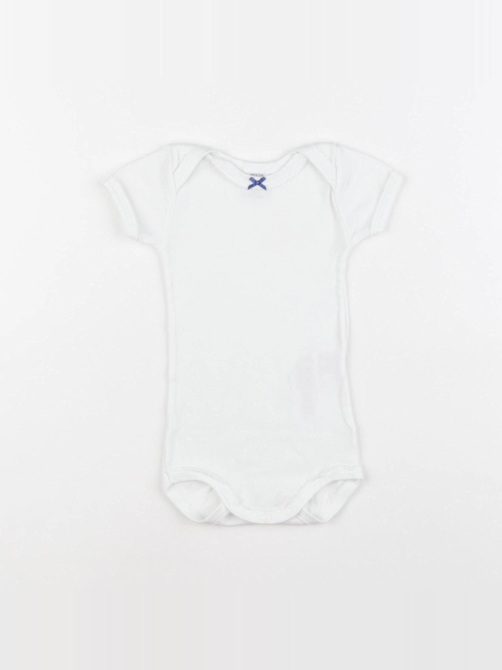 Petit Bateau - body blanc - 6 mois